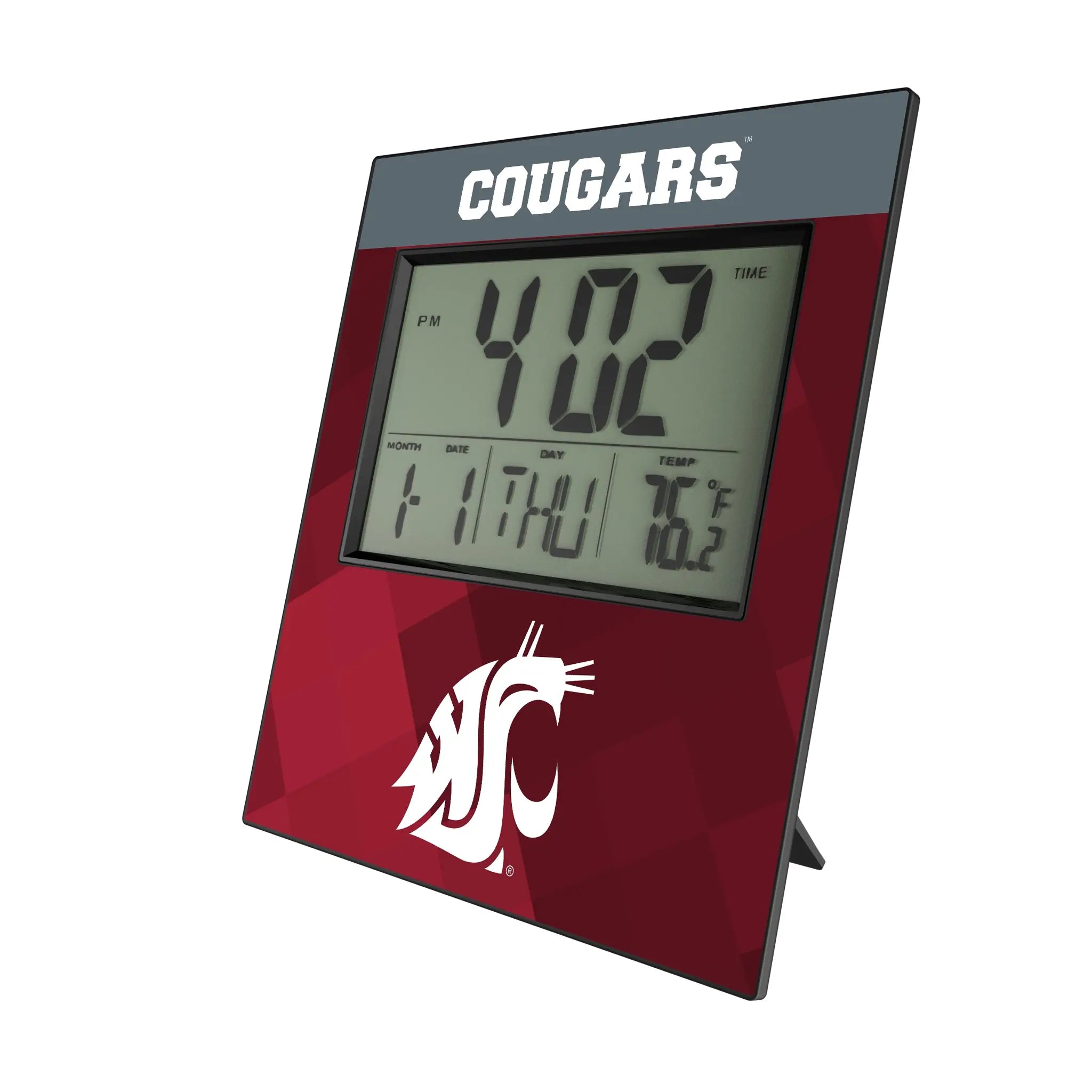 Washington State University Cougars Color Block Wall Clock