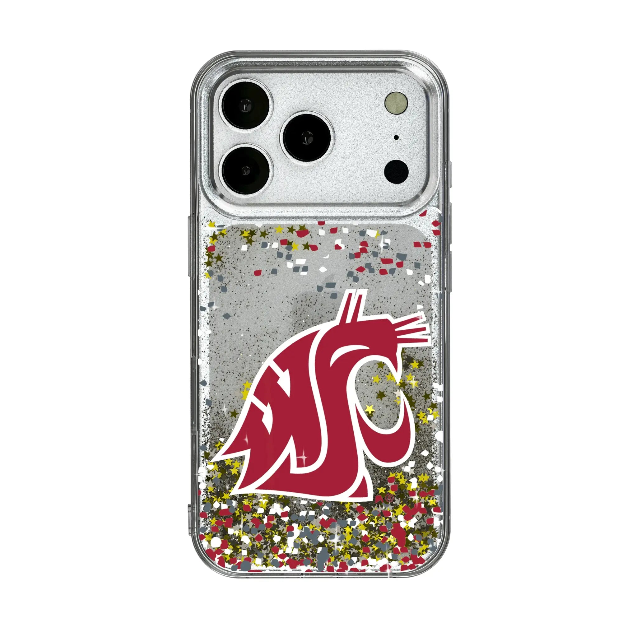 Washington State University Cougars Confetti iPhone Glitter Phone Case for Apple iPhone