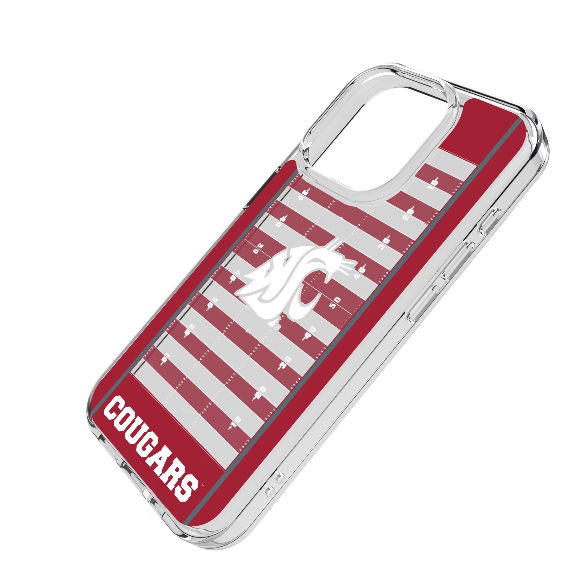 Washington State University Cougars Field iPhone Clear Phone Case for Apple iPhone - Isometric View