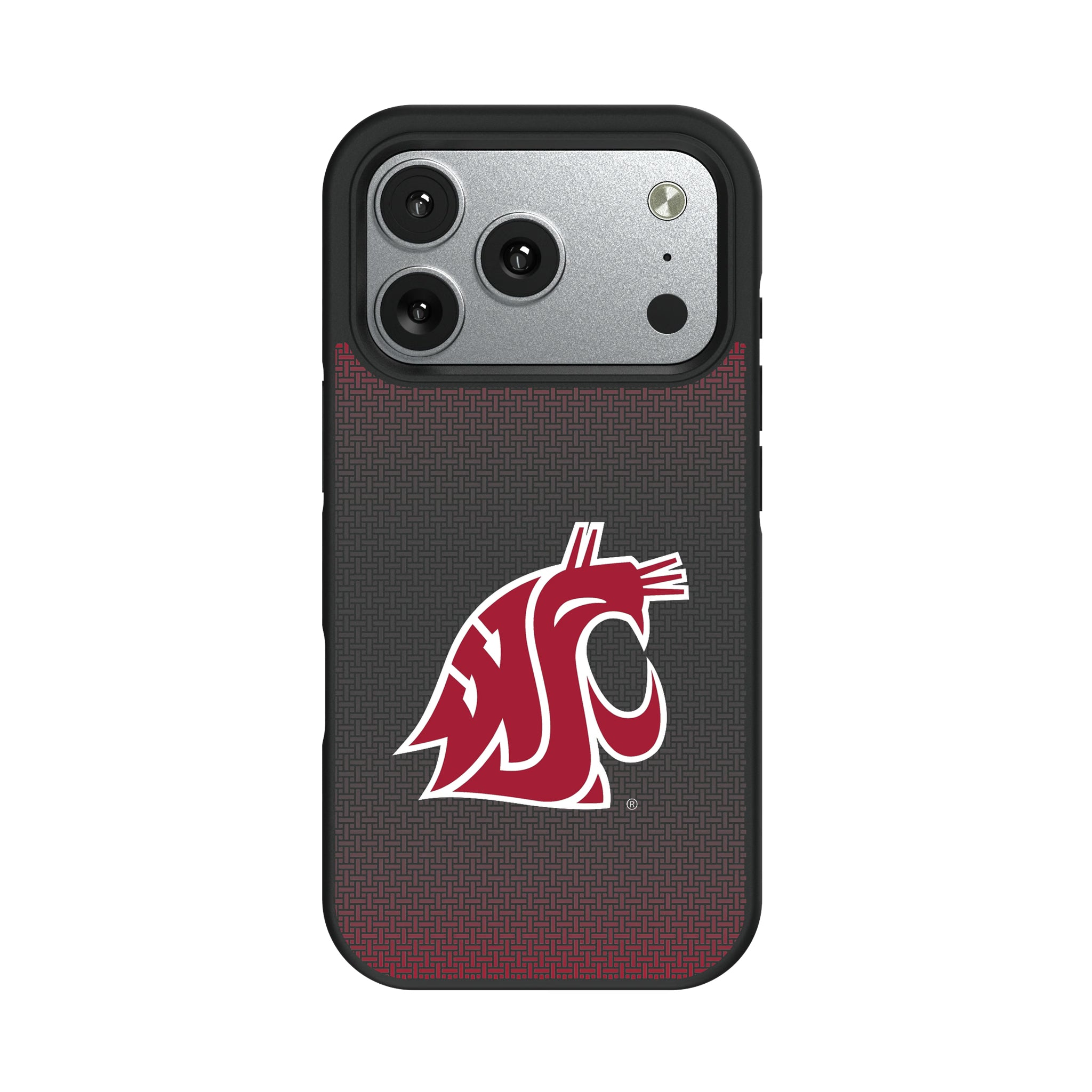 Washington State University Cougars Linen iPhone Bump Phone Case for Apple iPhone#Device_iPhone 17 Pro