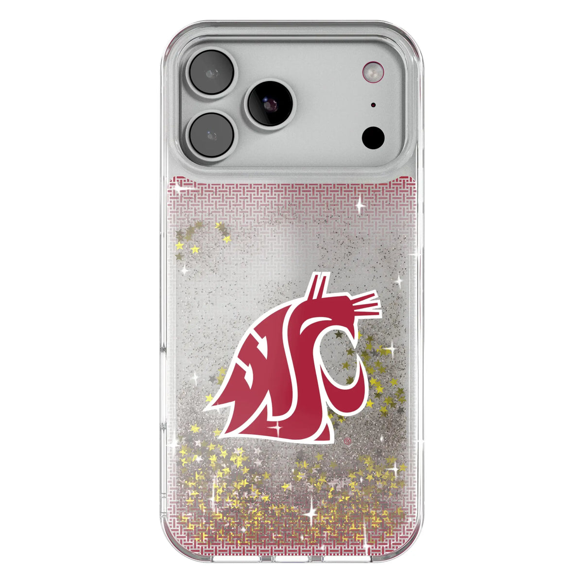 Washington State University Cougars Linen Glitter Phone Case for Apple iPhone