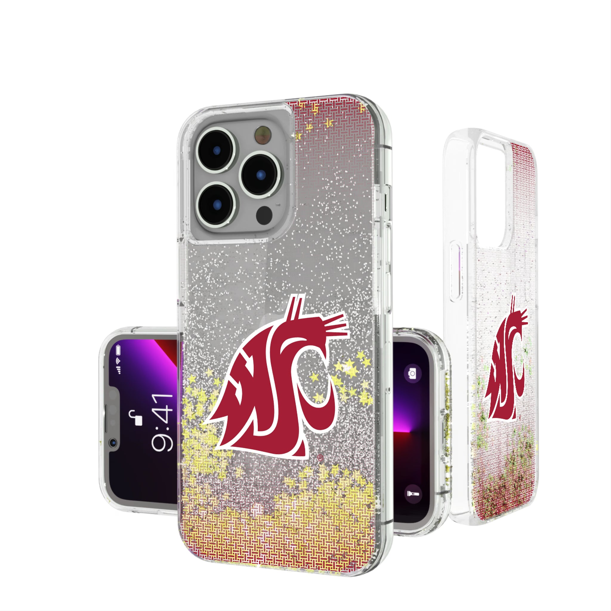 Washington State University Cougars Linen iPhone Glitter Phone Case for Apple iPhone