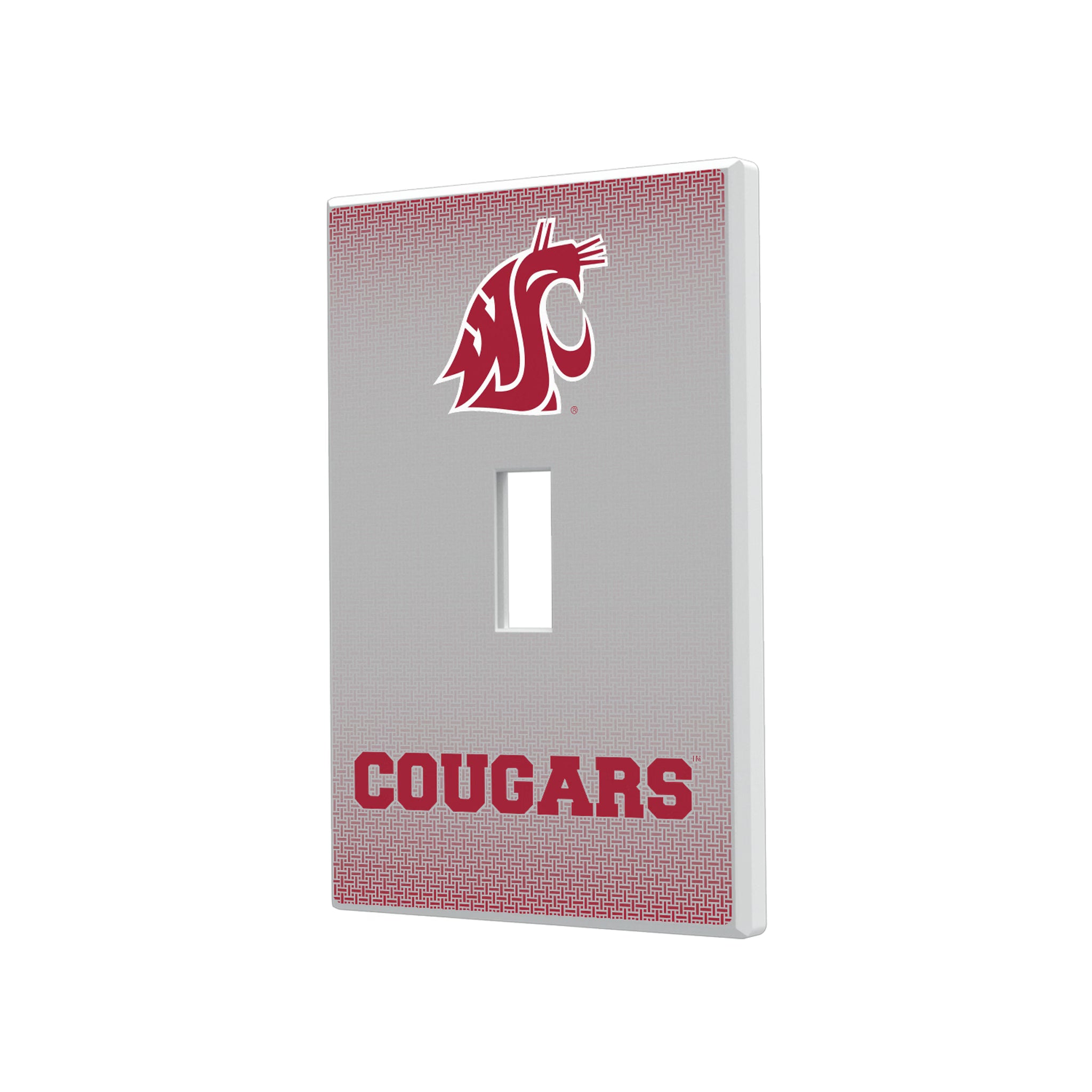 Washington State University Cougars Linen Hidden-Screw Light Switch Plate#Style_Single Toggle