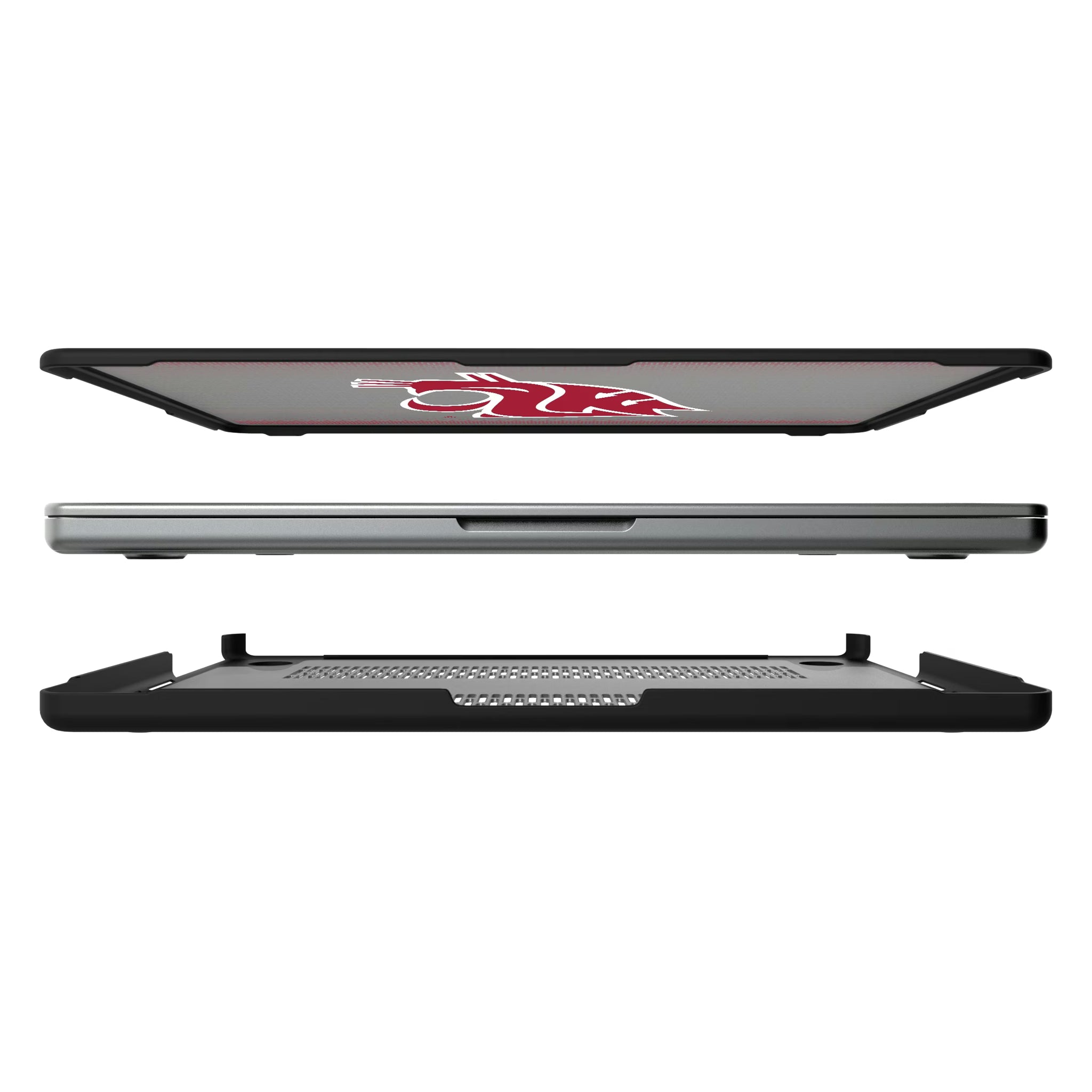 Washington State University Cougars Linen MacBook Laptop Case for Apple MacBook#Device_MacBook Pro (14-inch, 2021) / MacBook Pro (14-inch, 2023) / MacBook Pro (14-inch, 2024)