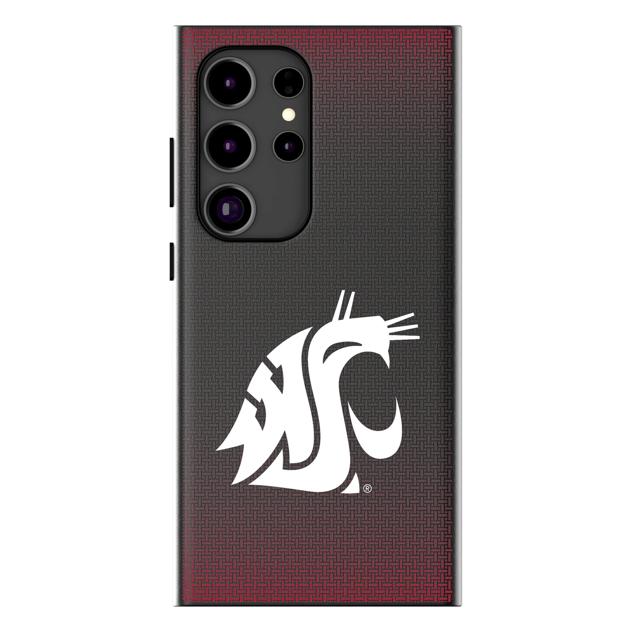Washington State University Cougars Linen Galaxy MagSafe Compatible Phone Case for Samsung Galaxy