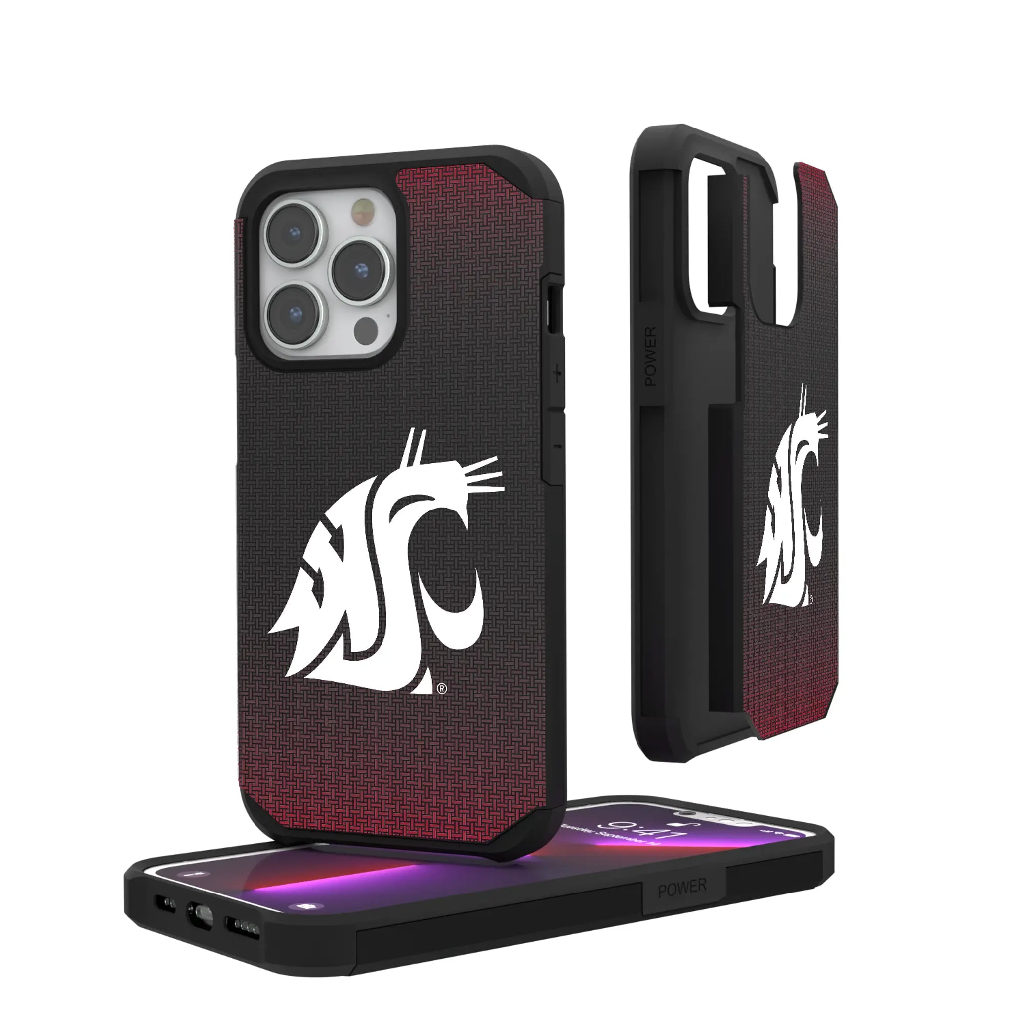 Washington State University Cougars Linen iPhone Rugged Phone Case for Apple iPhone