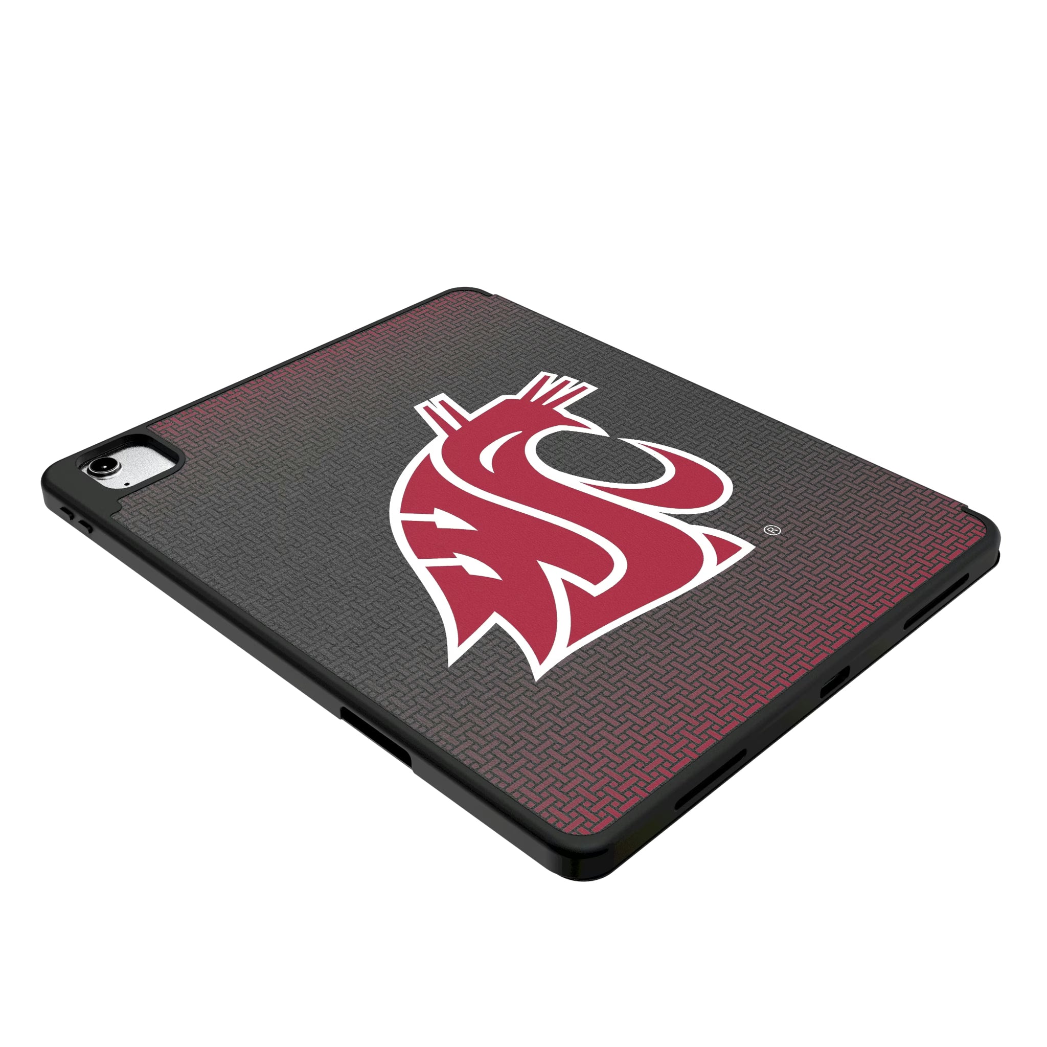 Washington State University Cougars Linen iPad Tablet Case for Apple iPad - Isometric View