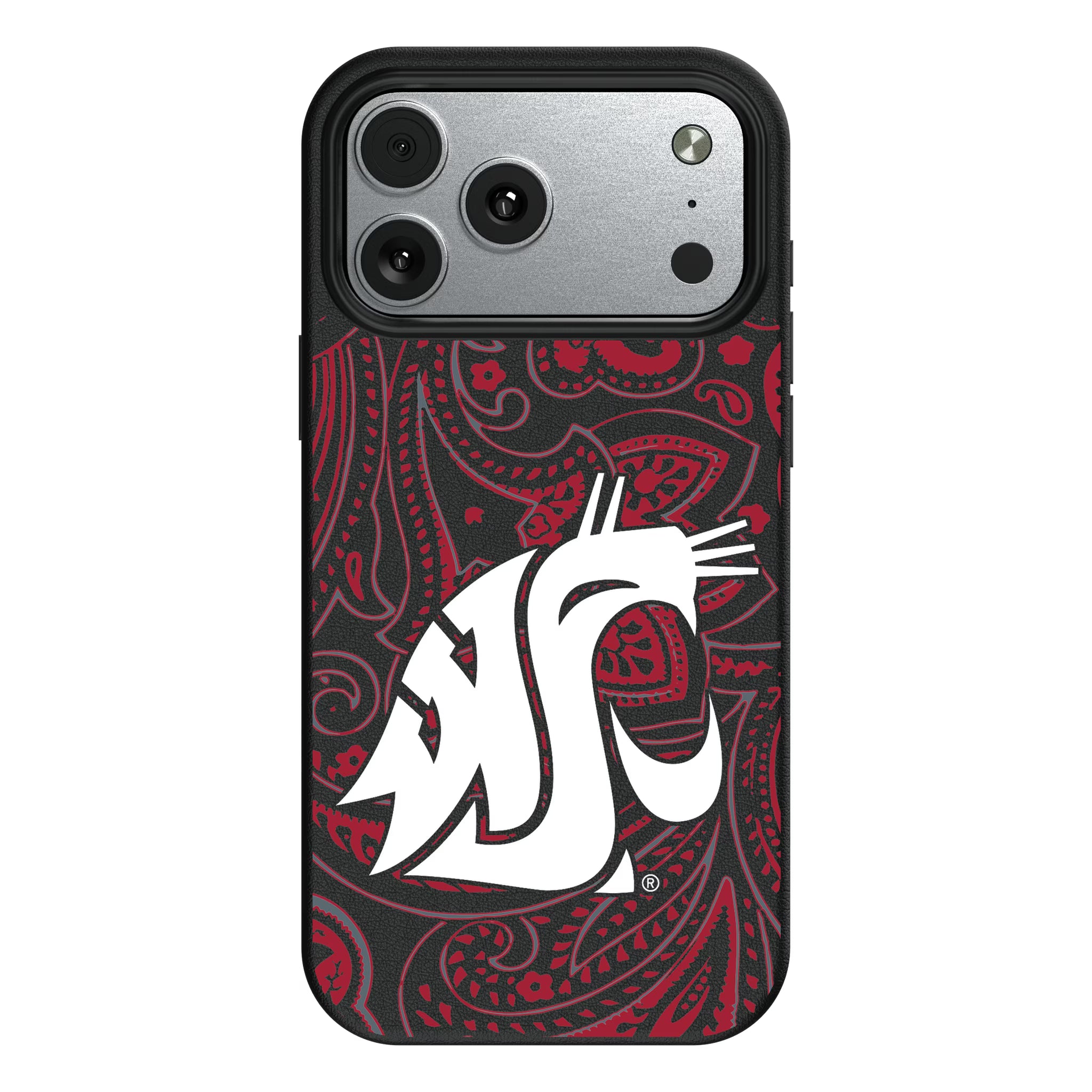 Washington State University Cougars Paisley iPhone MagSafe Compatible Phone Case for Apple iPhone#Device_iPhone 17 Pro Max