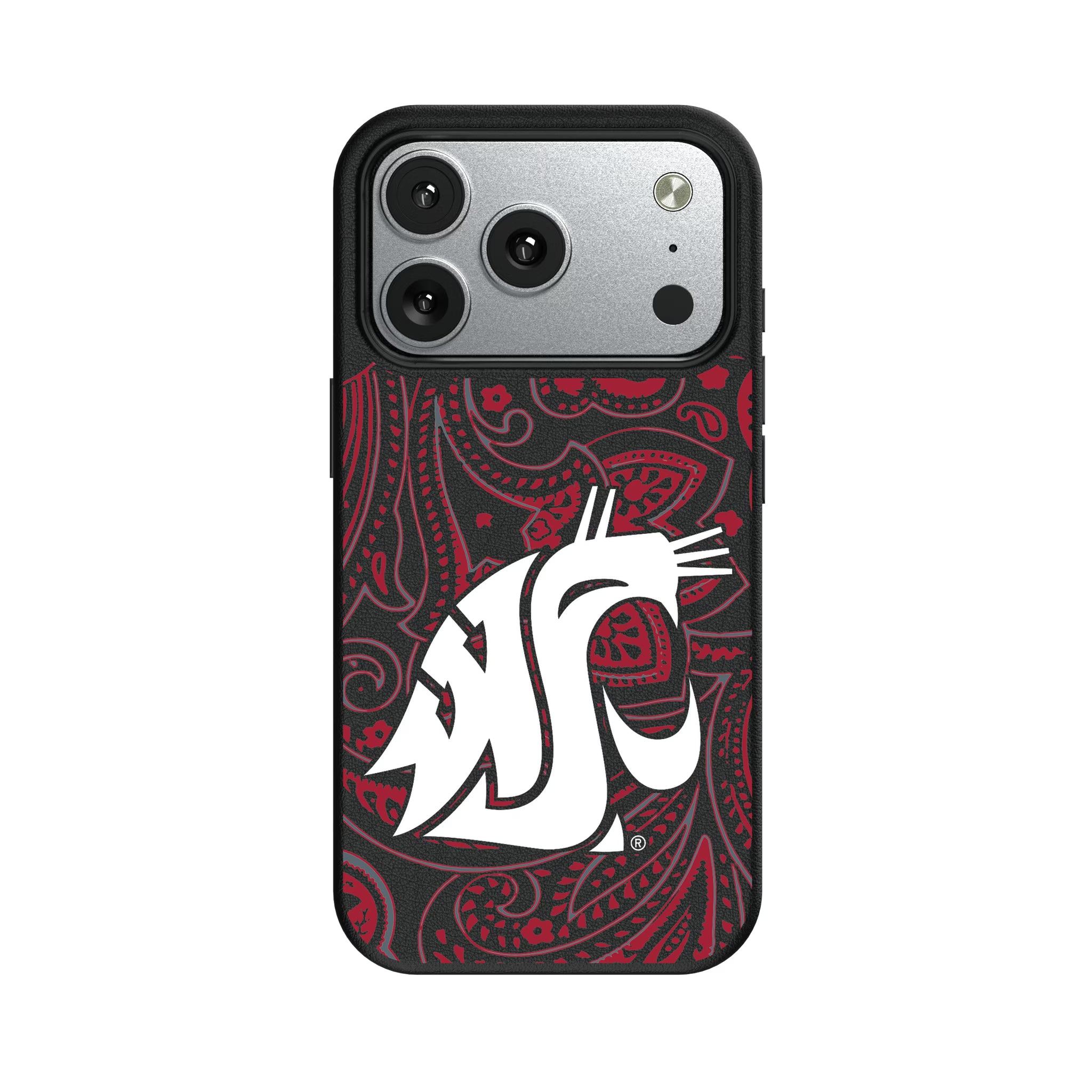 Washington State University Cougars Paisley iPhone MagSafe Compatible Phone Case for Apple iPhone#Device_iPhone 17 Pro