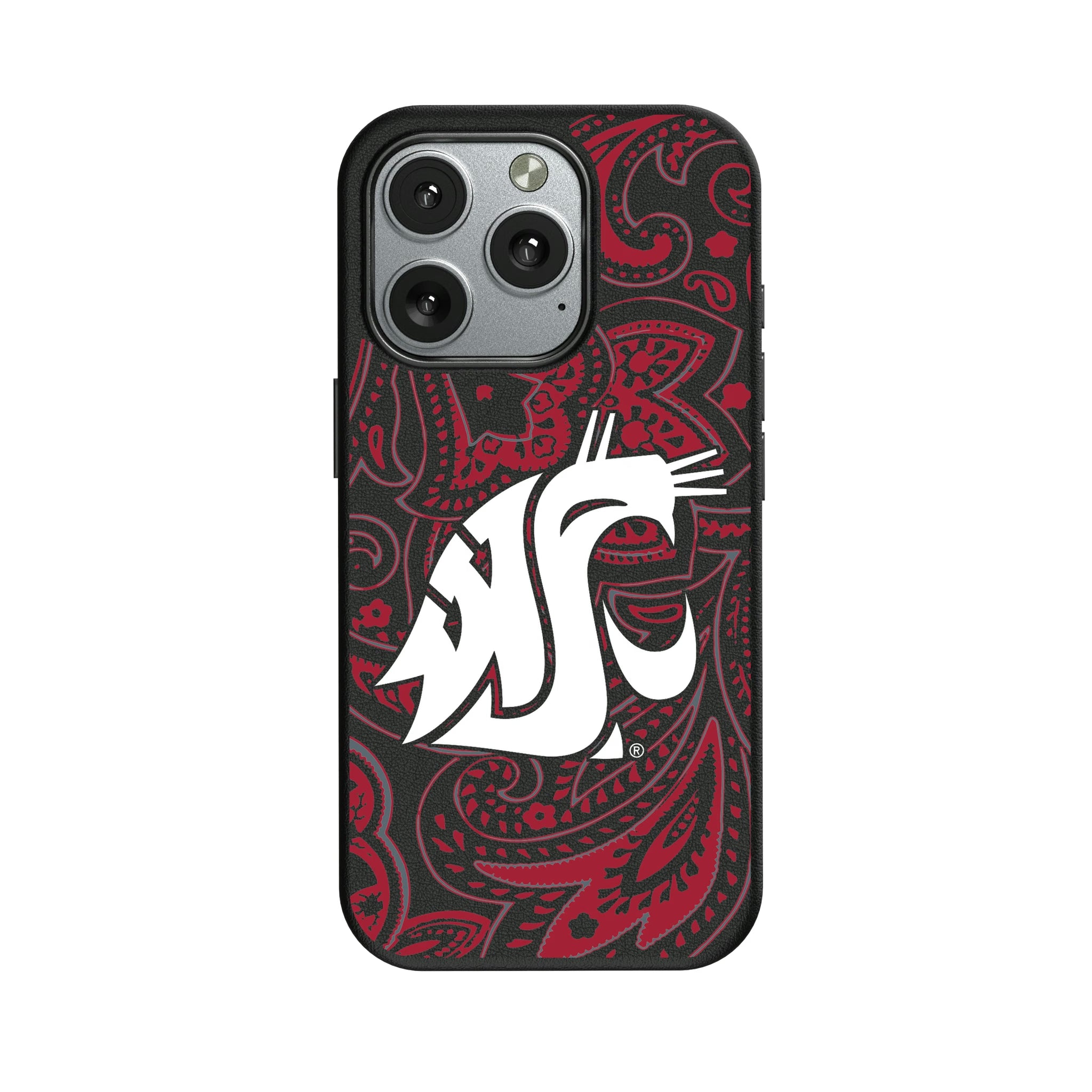 Washington State University Cougars Paisley iPhone MagSafe Compatible Phone Case for Apple iPhone
