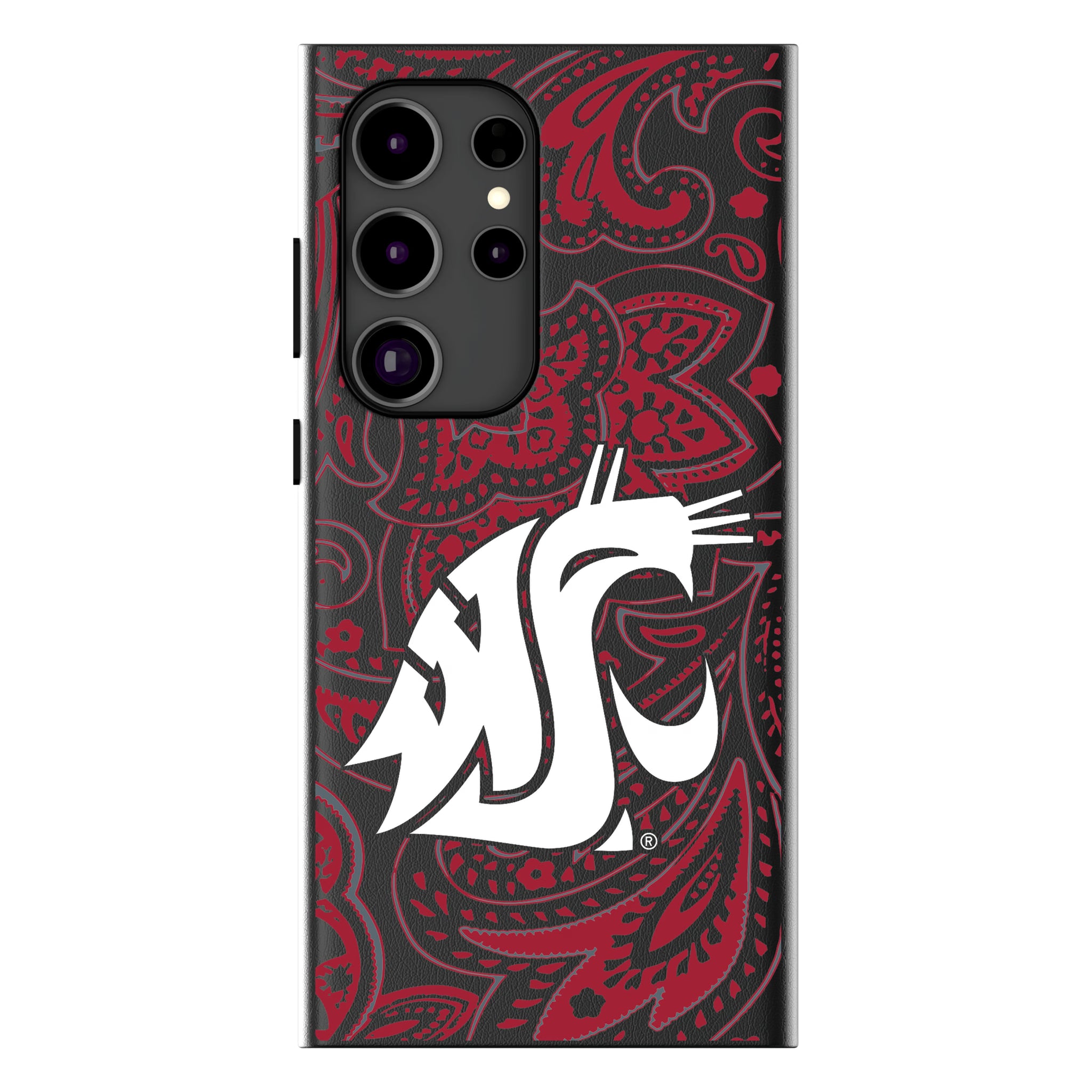 Washington State University Cougars Paisley Galaxy MagSafe Compatible Phone Case for Samsung Galaxy