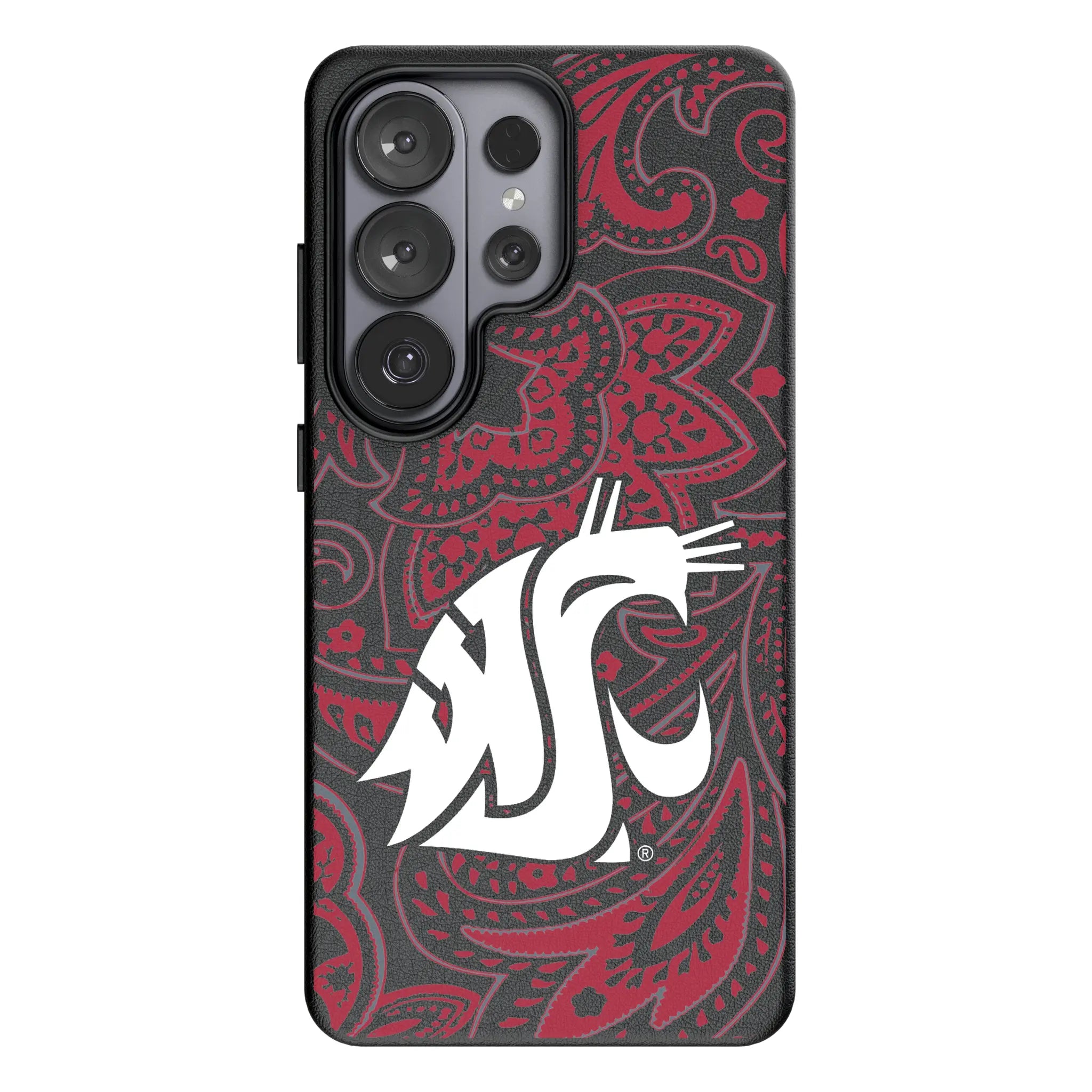 Washington State University Cougars Paisley Galaxy MagSafe Compatible Phone Case for Samsung Galaxy#Device_Galaxy S26 Ultra