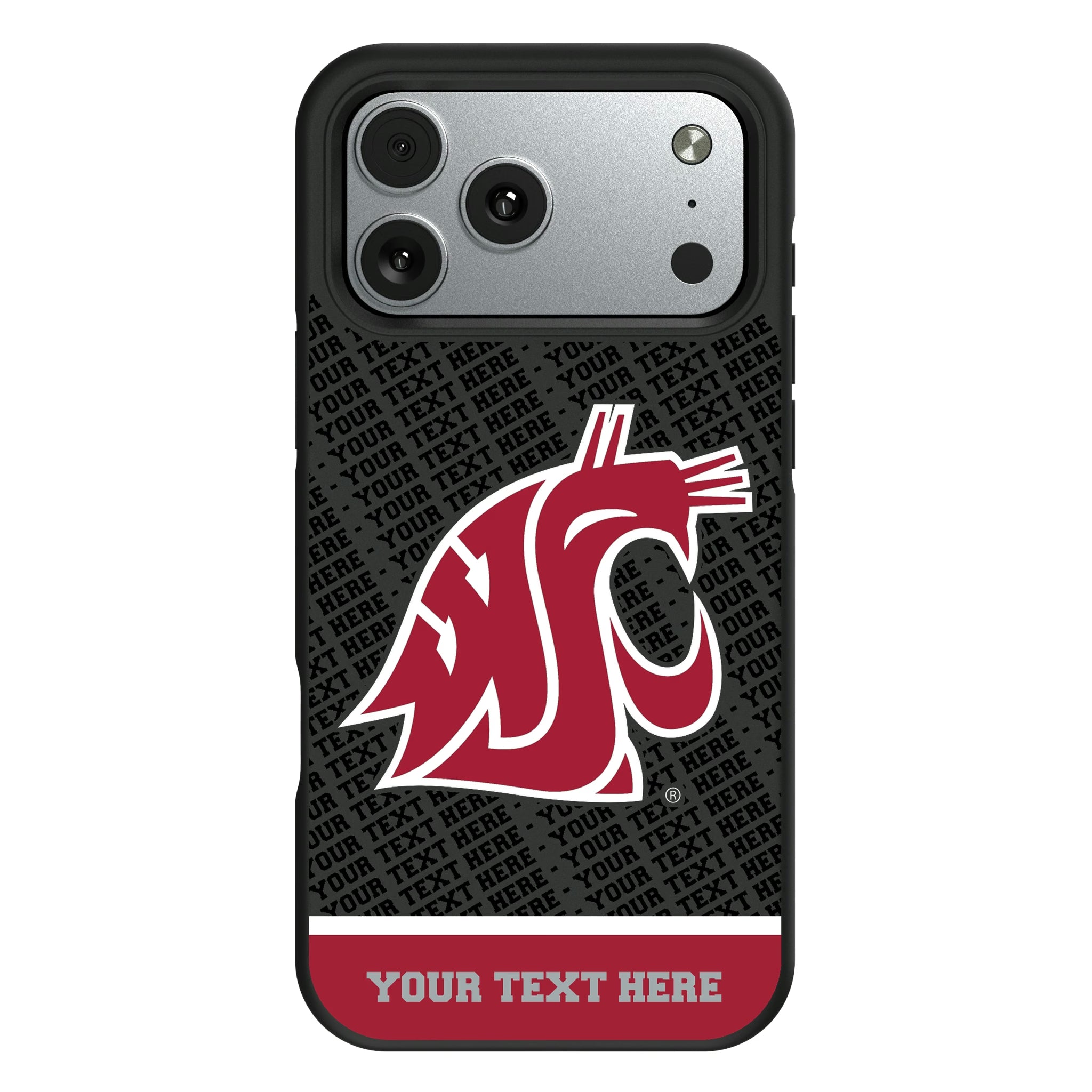 Washington State University Cougars Personalized EndZone Plus iPhone Bump Phone Case for Apple iPhone#Device_iPhone 17 Pro Max