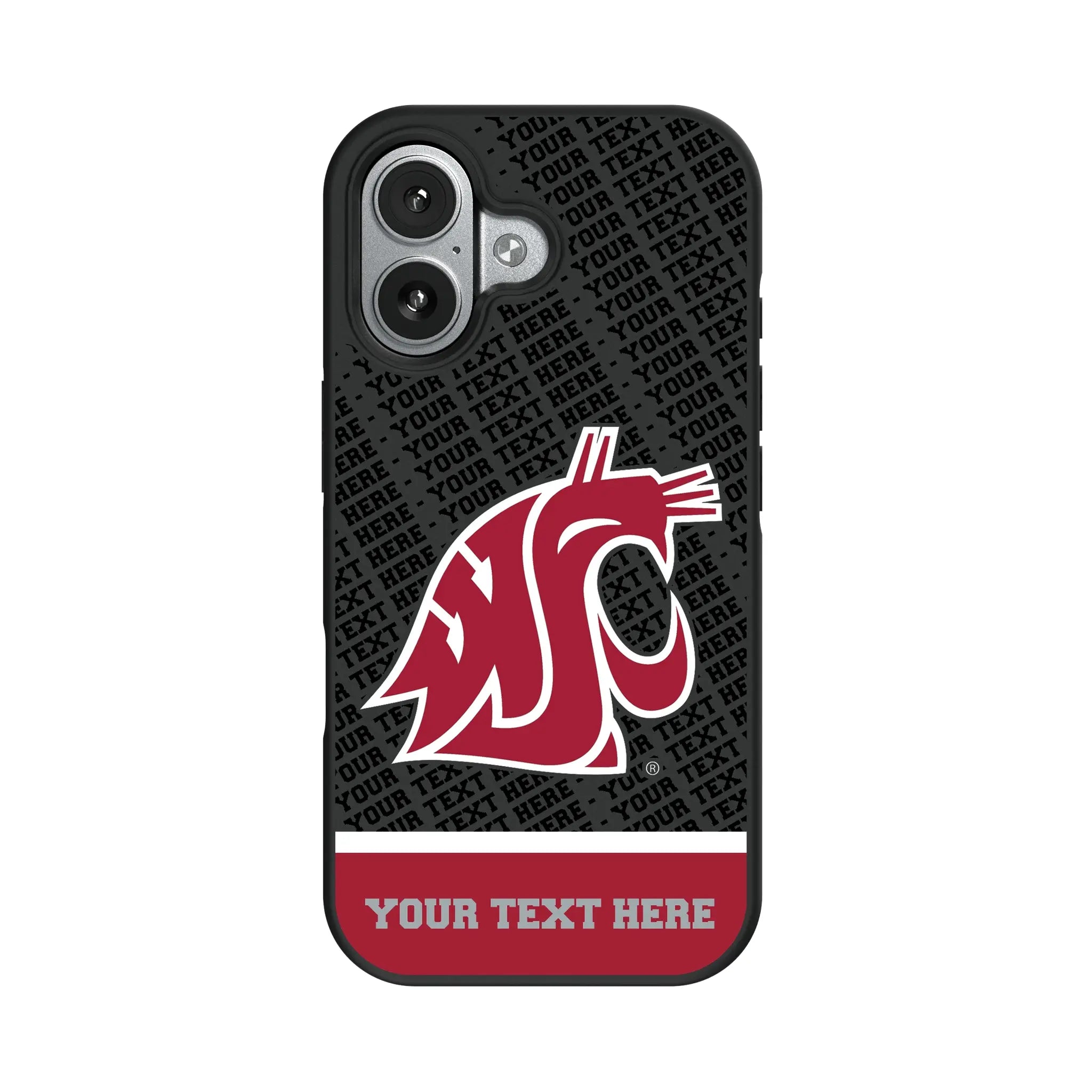 Washington State University Cougars Personalized EndZone Plus iPhone Bump Phone Case for Apple iPhone#Device_iPhone 17