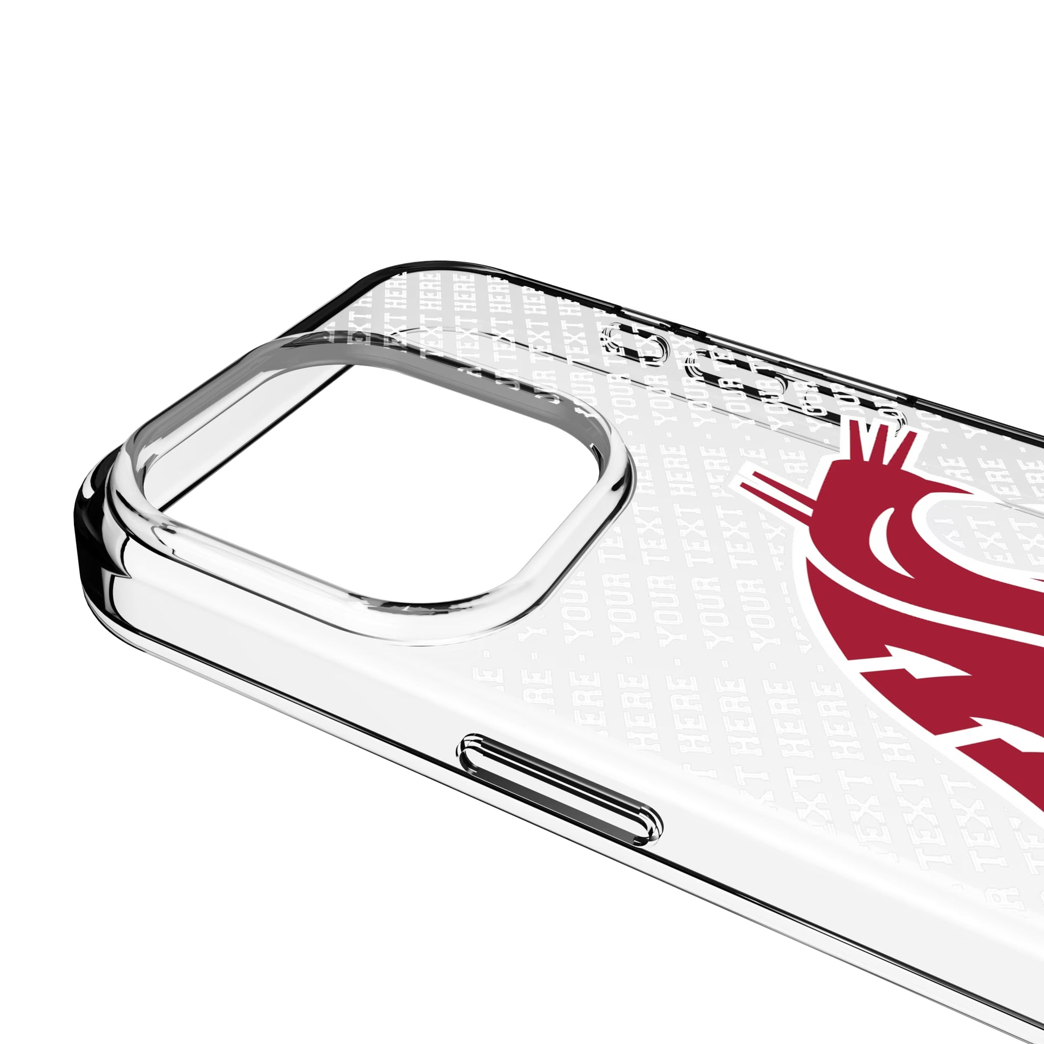 Washington State University Cougars Personalized EndZone Plus iPhone Clear Phone Case for Apple iPhone - Detail