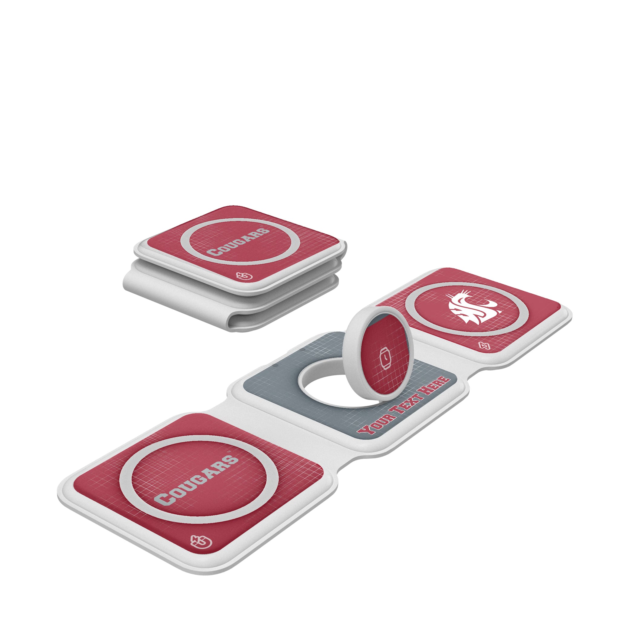 Washington State University Cougars Personalized Hatch Foldable 3 in 1 Charger