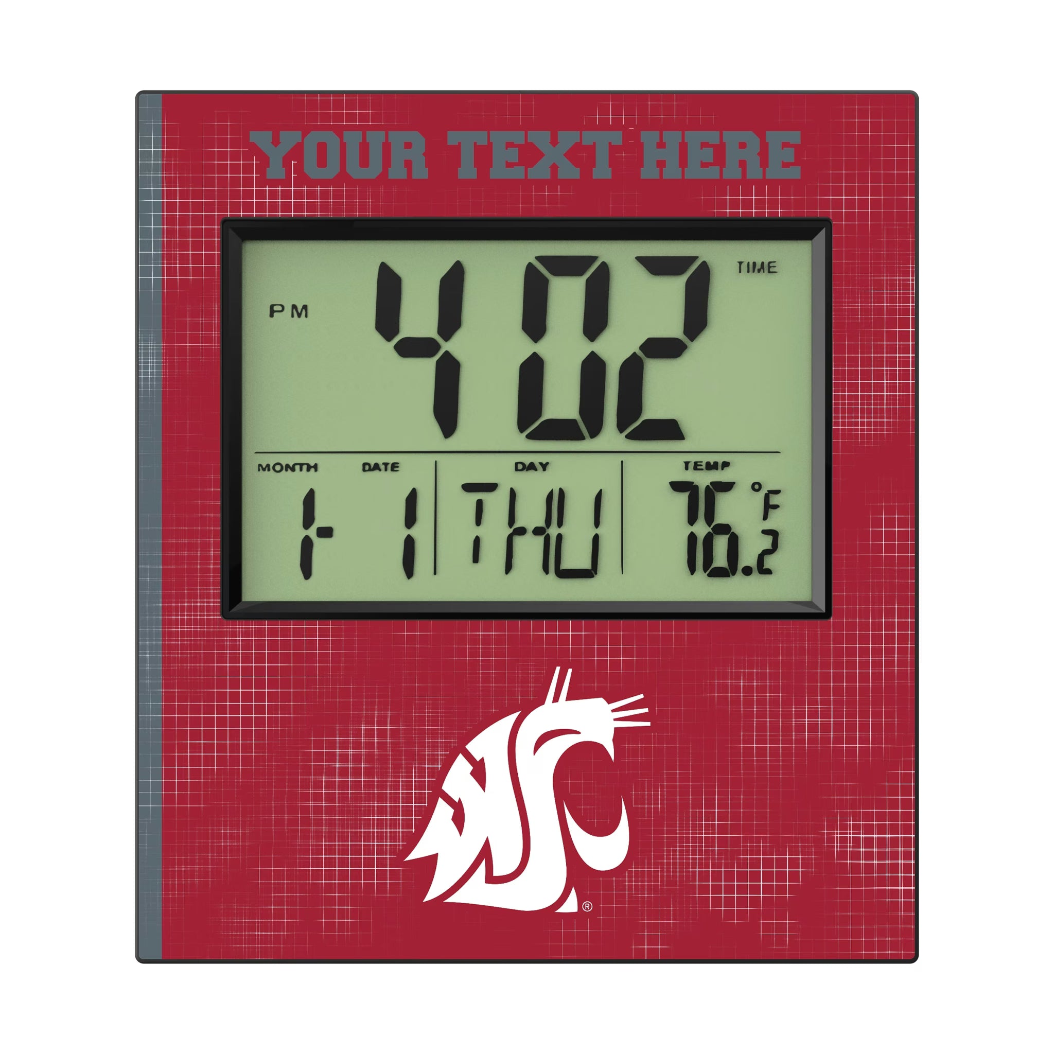 Washington State University Cougars Personalized Hatch Wall Clock