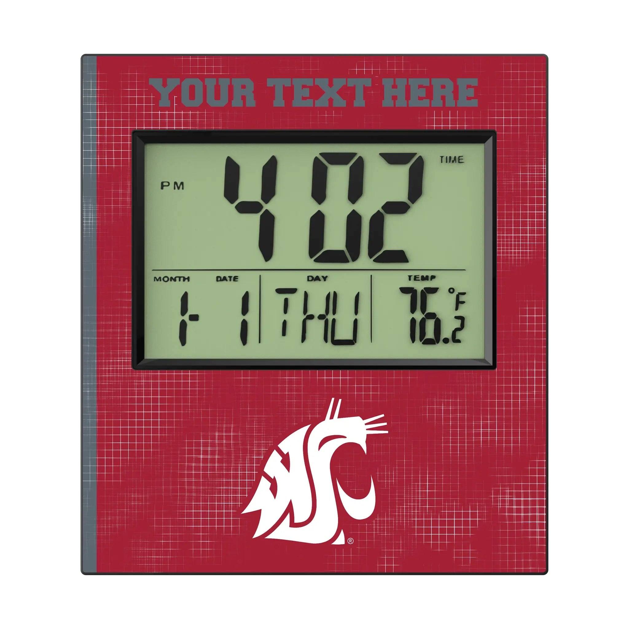 Washington State University Cougars Personalized Hatch Wall Clock