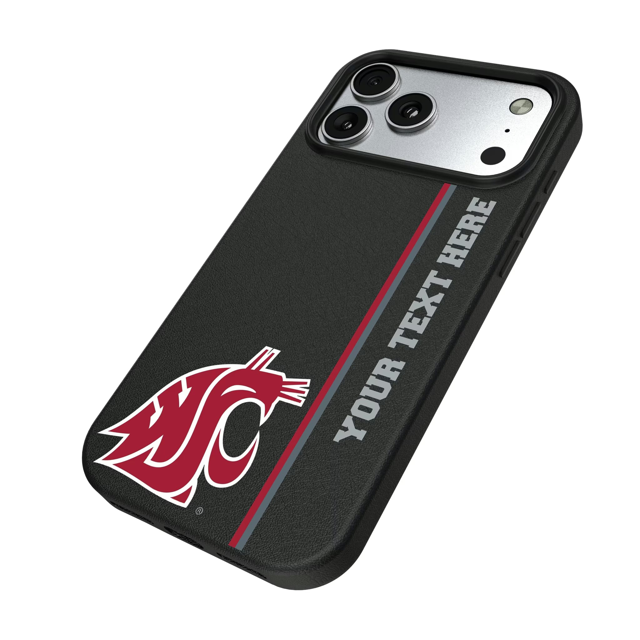 Washington State University Cougars Personalized Sidebard iPhone MagSafe Compatible Phone Case for Apple iPhone - Isometric View#Device_iPhone 17 Pro Max