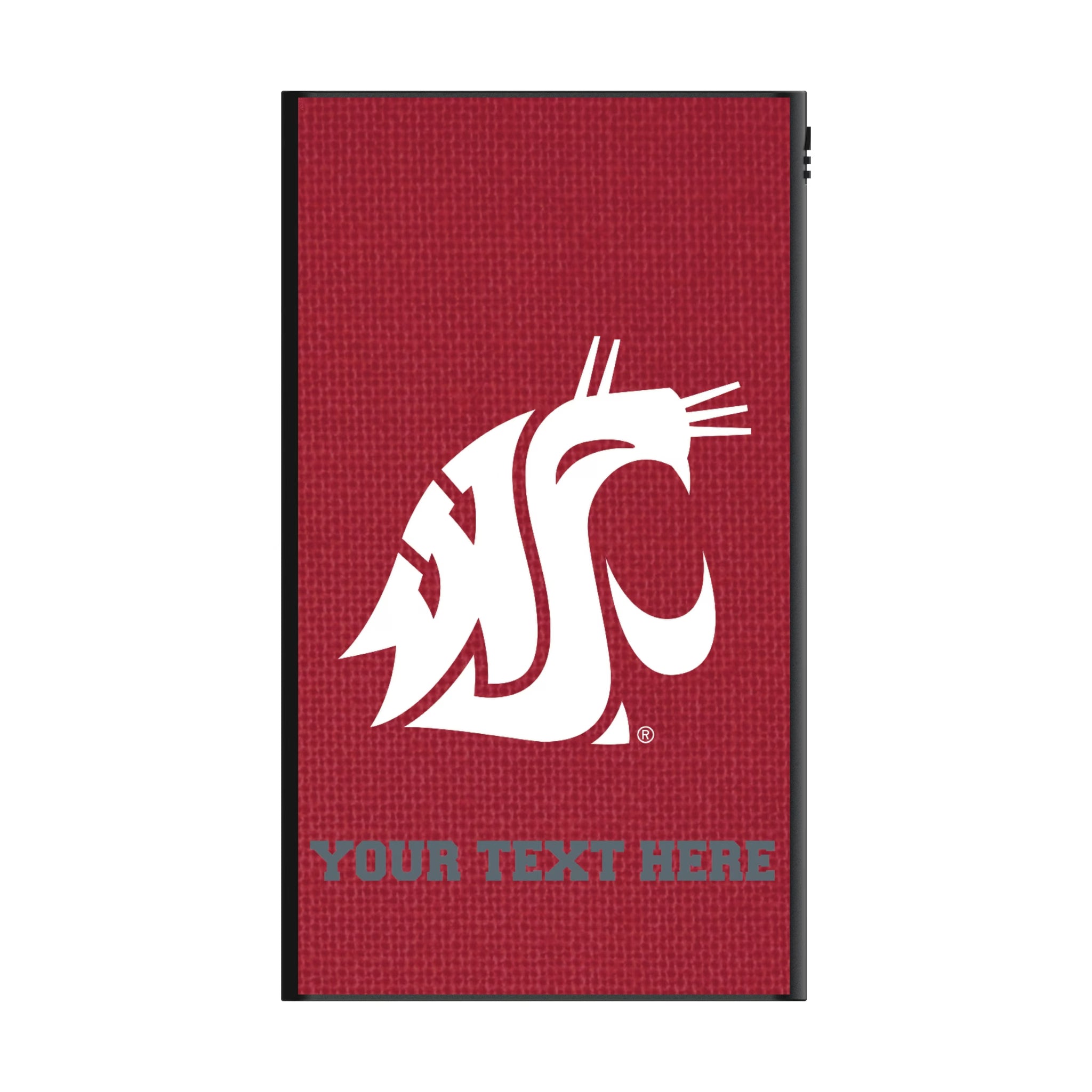 Washington State University Cougars Personalized Solid 5000mAh Flat Powerbank