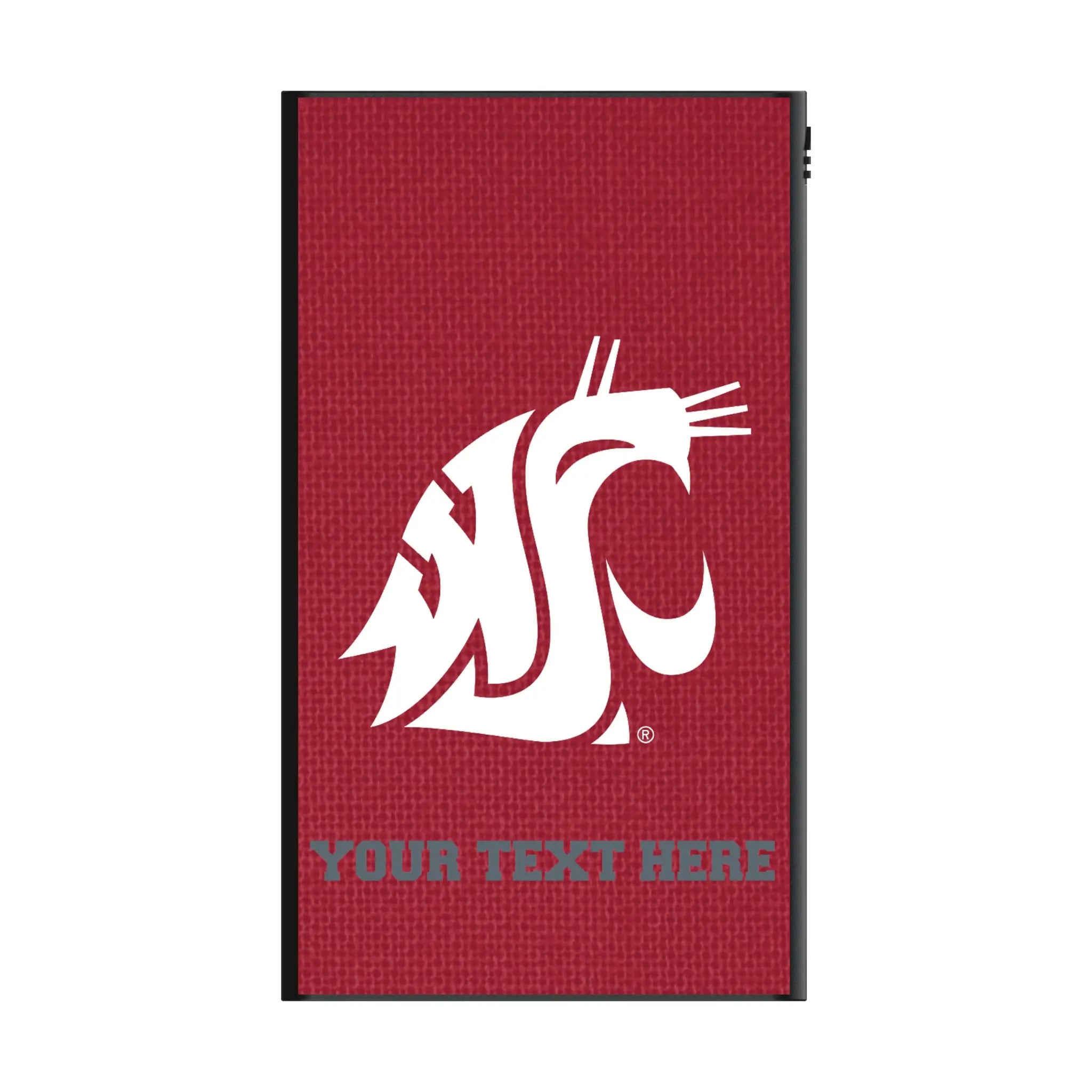 Washington State University Cougars Personalized Solid 5000mAh Flat Power Bank