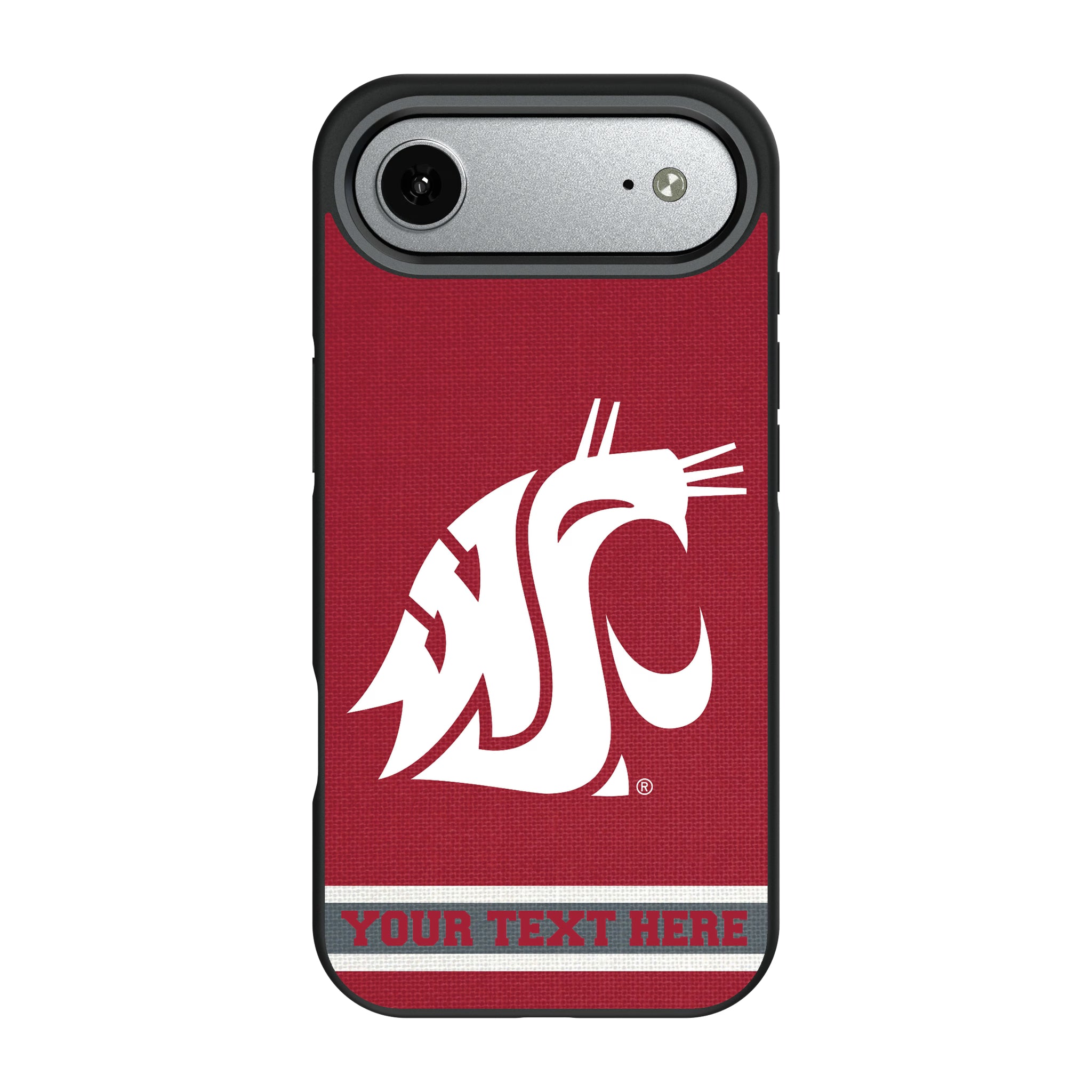Washington State University Cougars Personalized Stripe iPhone Bump Phone Case for Apple iPhone#Device_iPhone Air