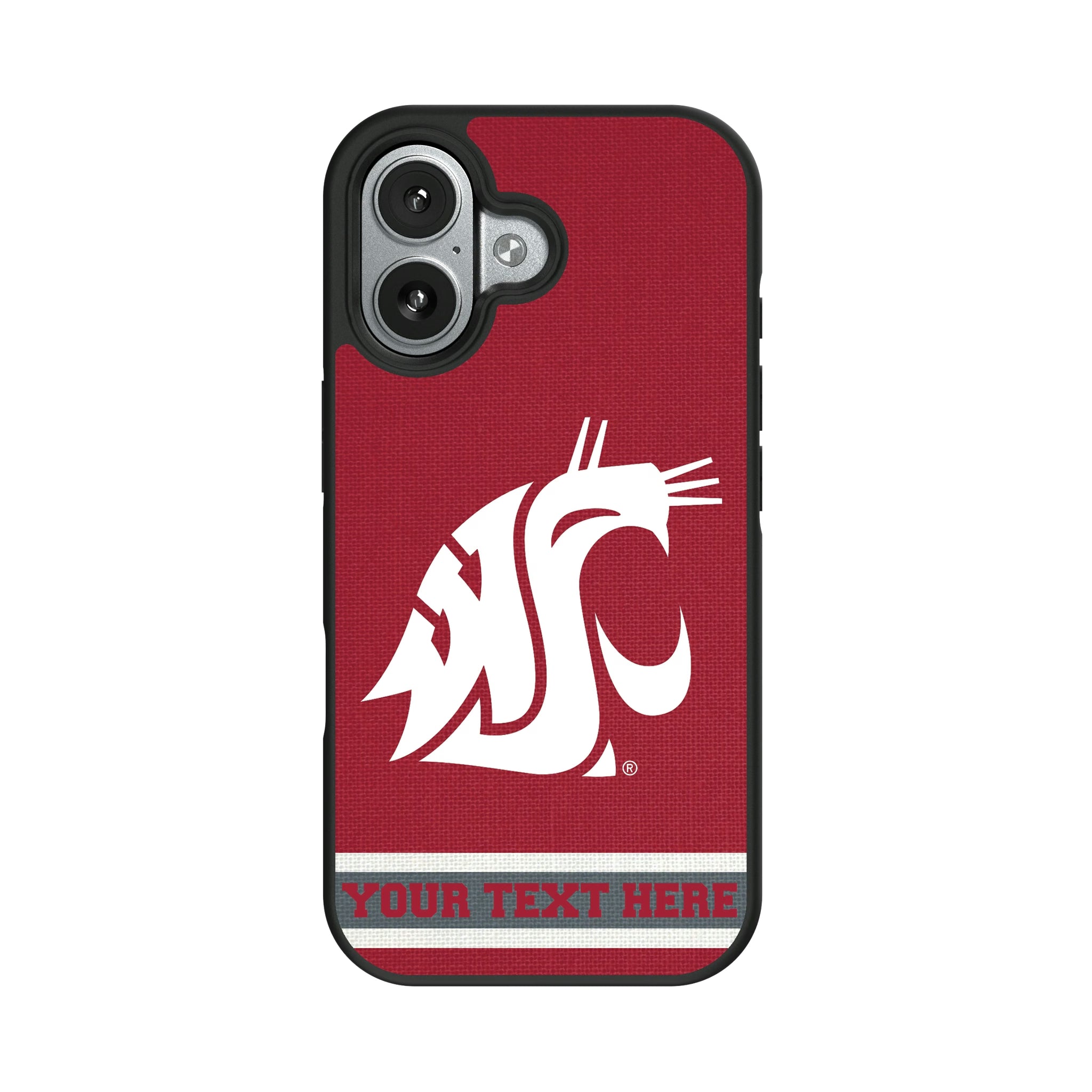 Washington State University Cougars Personalized Stripe iPhone Bump Phone Case for Apple iPhone#Device_iPhone 17