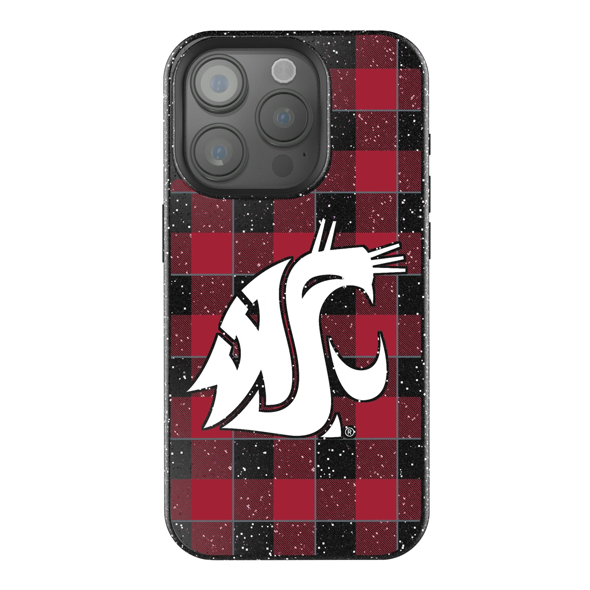 Washington State University Cougars Plaid iPhone Bling Phone Case for Apple iPhone