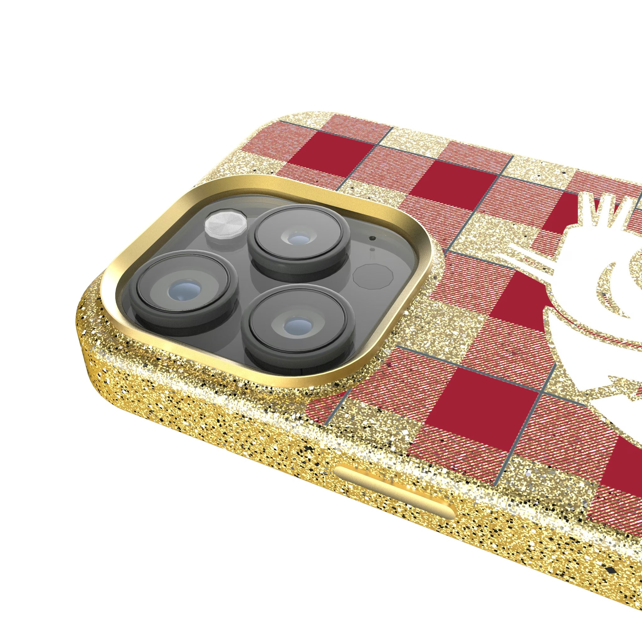 Washington State University Cougars Plaid iPhone Bling Phone Case for Apple iPhone - Detail