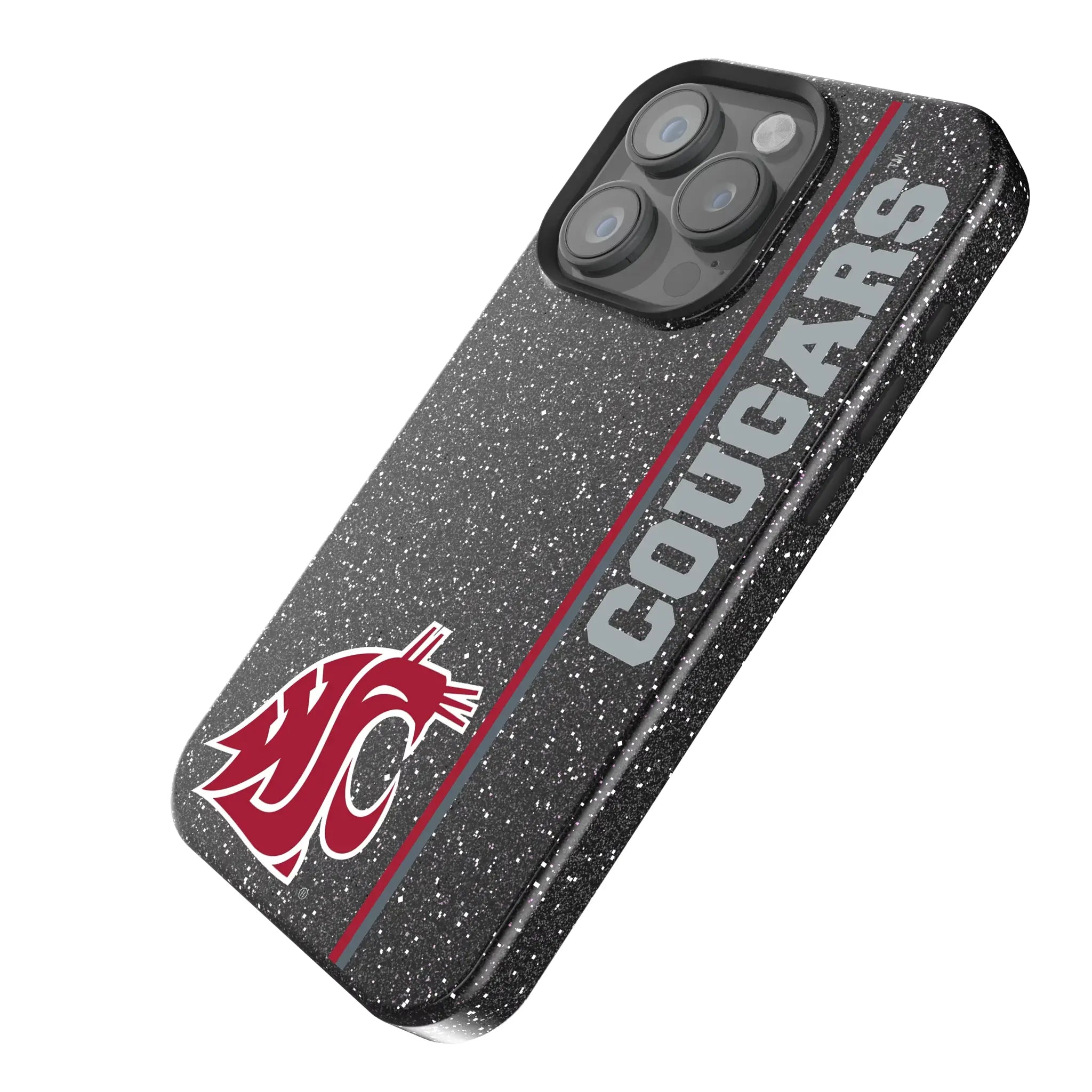 Washington State University Cougars Sidebar iPhone Bling Phone Case for Apple iPhone - Isometric View