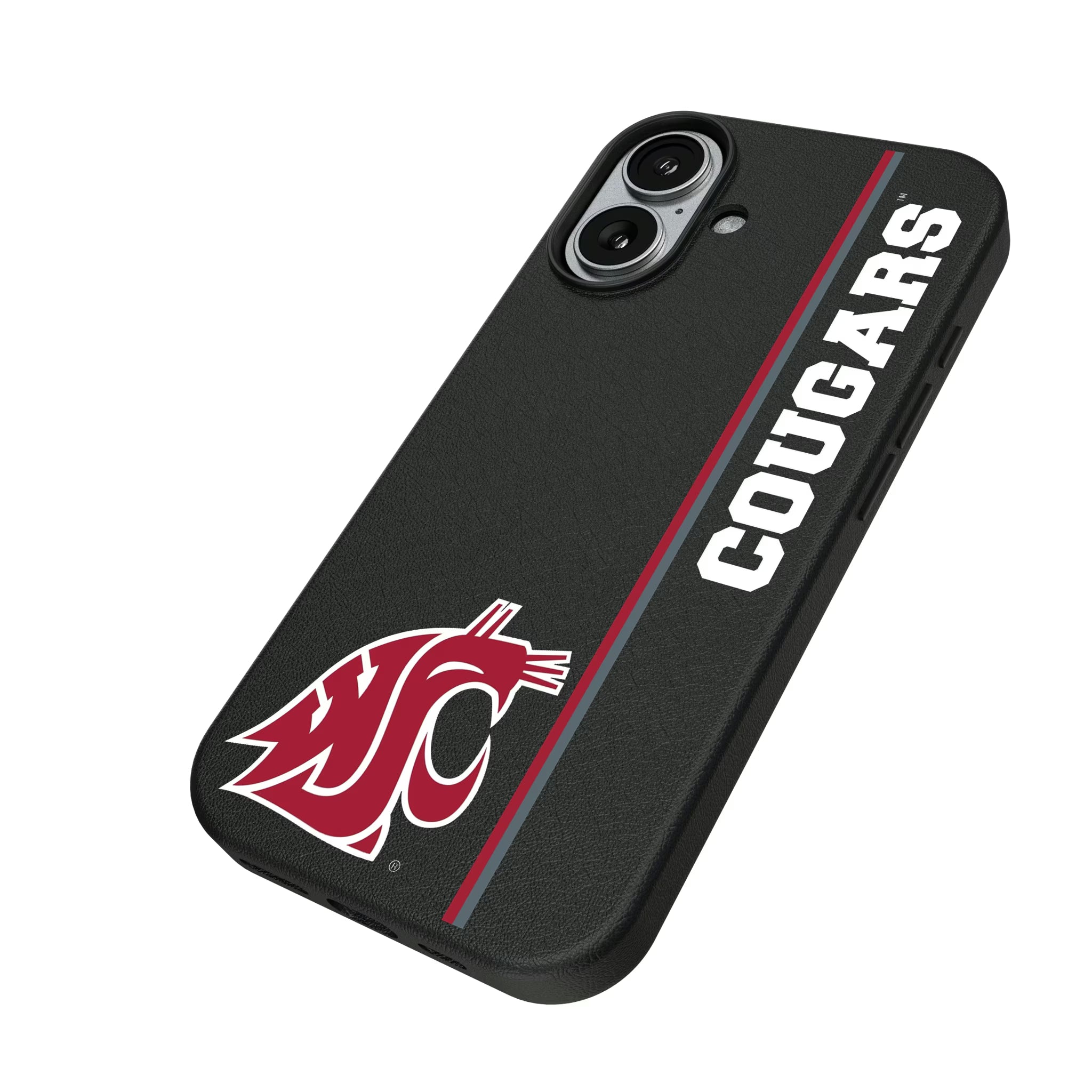 Washington State University Cougars Sidebar iPhone MagSafe Compatible Phone Case for Apple iPhone - Isometric View#Device_iPhone 17