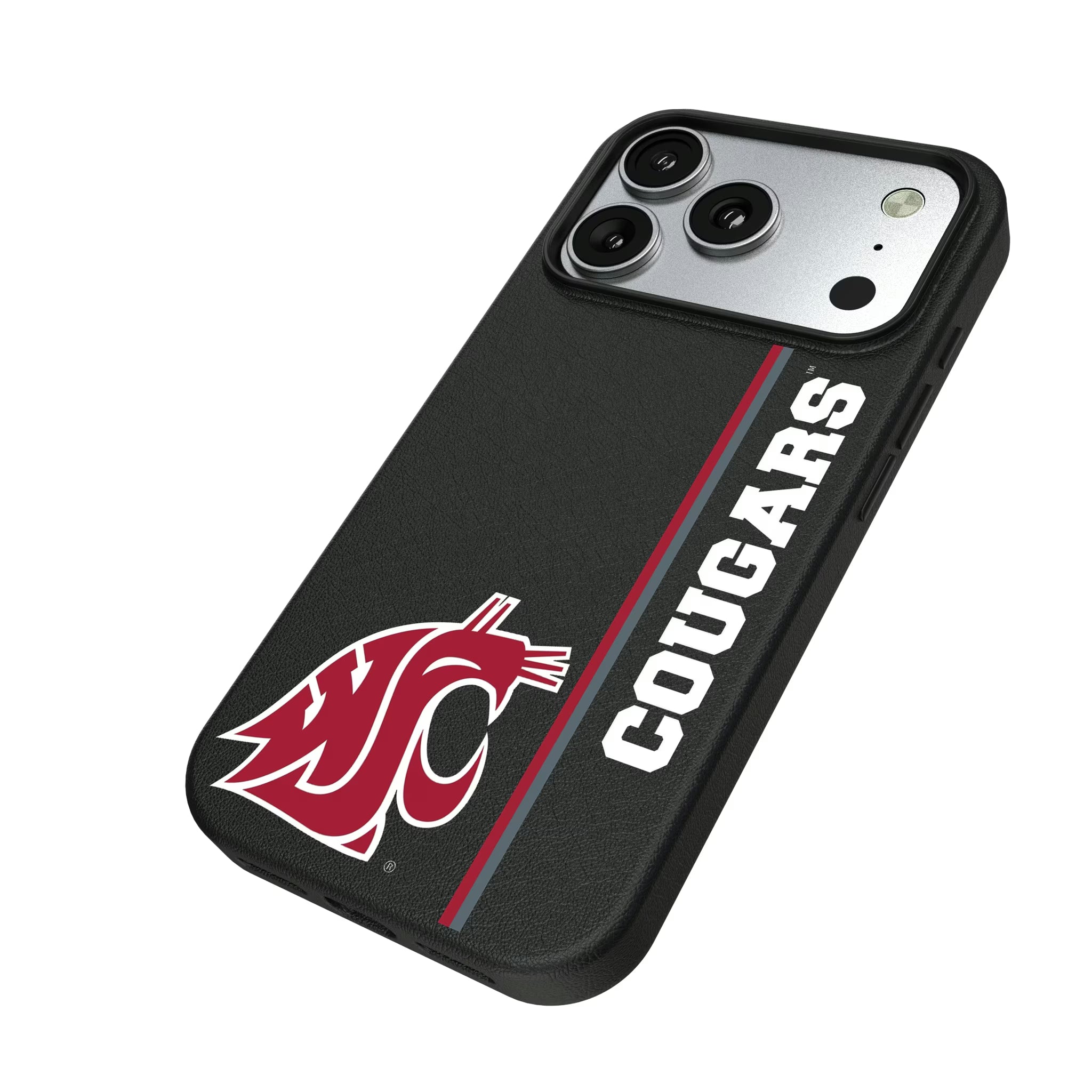 Washington State University Cougars Sidebar iPhone MagSafe Compatible Phone Case for Apple iPhone - Isometric View#Device_iPhone 17 Pro
