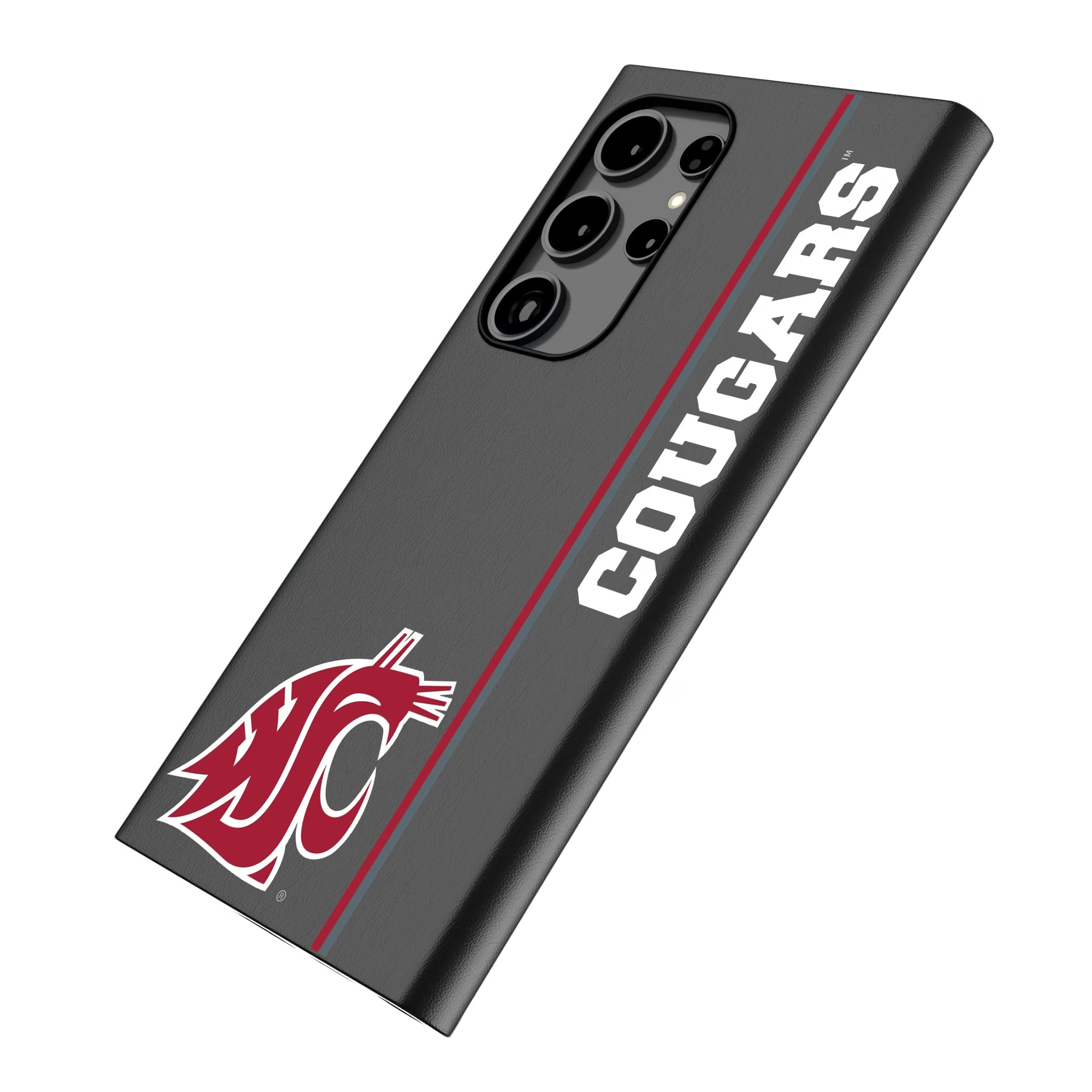 Washington State University Cougars Sidebar Galaxy MagSafe Compatible Phone Case for Samsung Galaxy - Isometric View