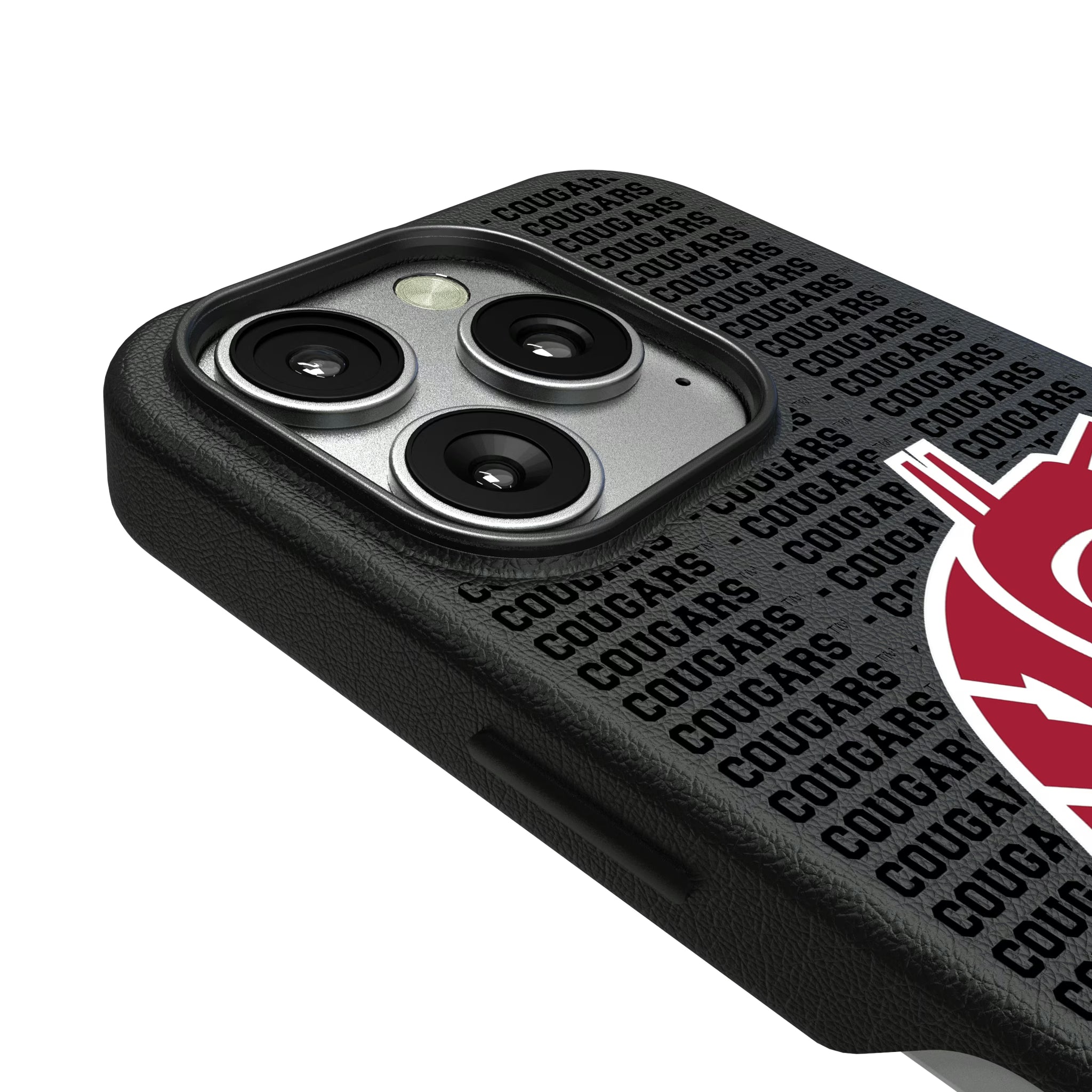Washington State University Cougars Text Backdrop iPhone MagSafe Compatible Phone Case for Apple iPhone - Detail
