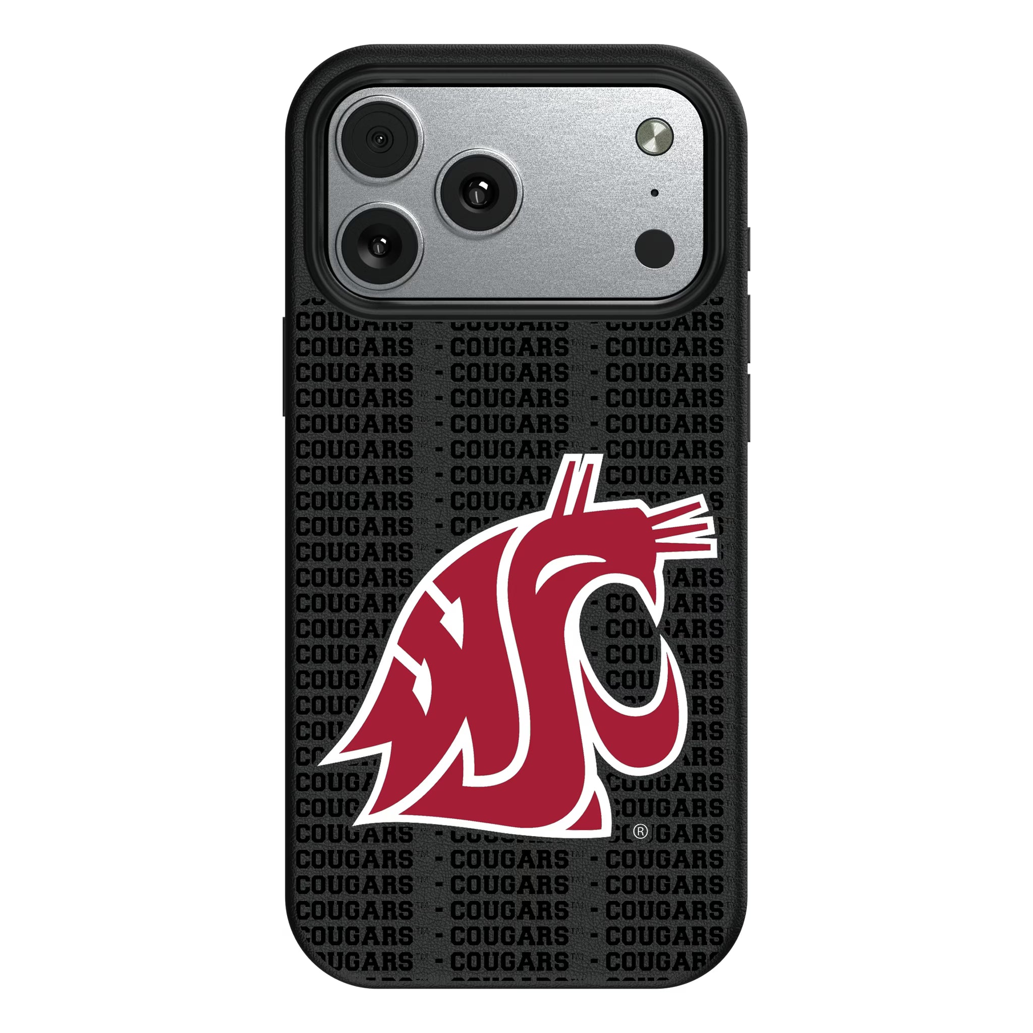Washington State University Cougars Text Backdrop iPhone MagSafe Compatible Phone Case for Apple iPhone#Device_iPhone 17 Pro Max