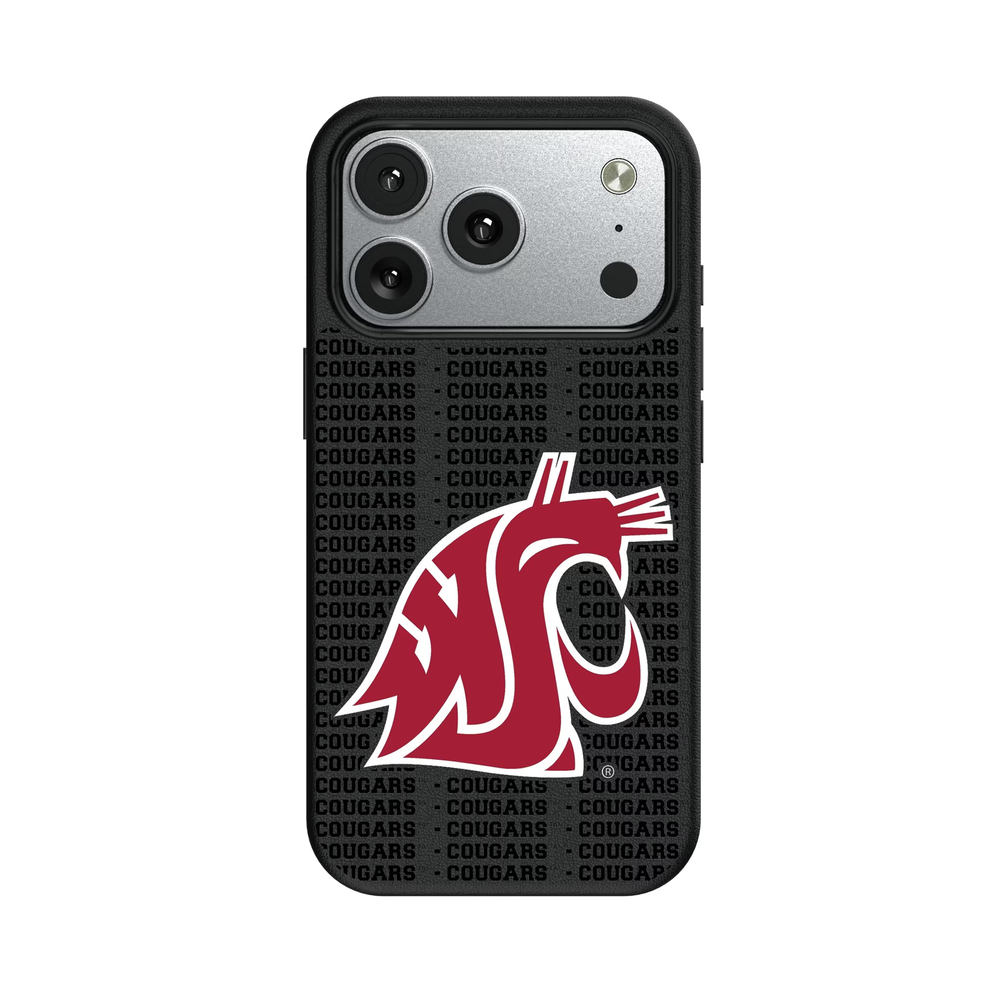 Washington State University Cougars Text Backdrop iPhone MagSafe Compatible Phone Case for Apple iPhone#Device_iPhone 17 Pro