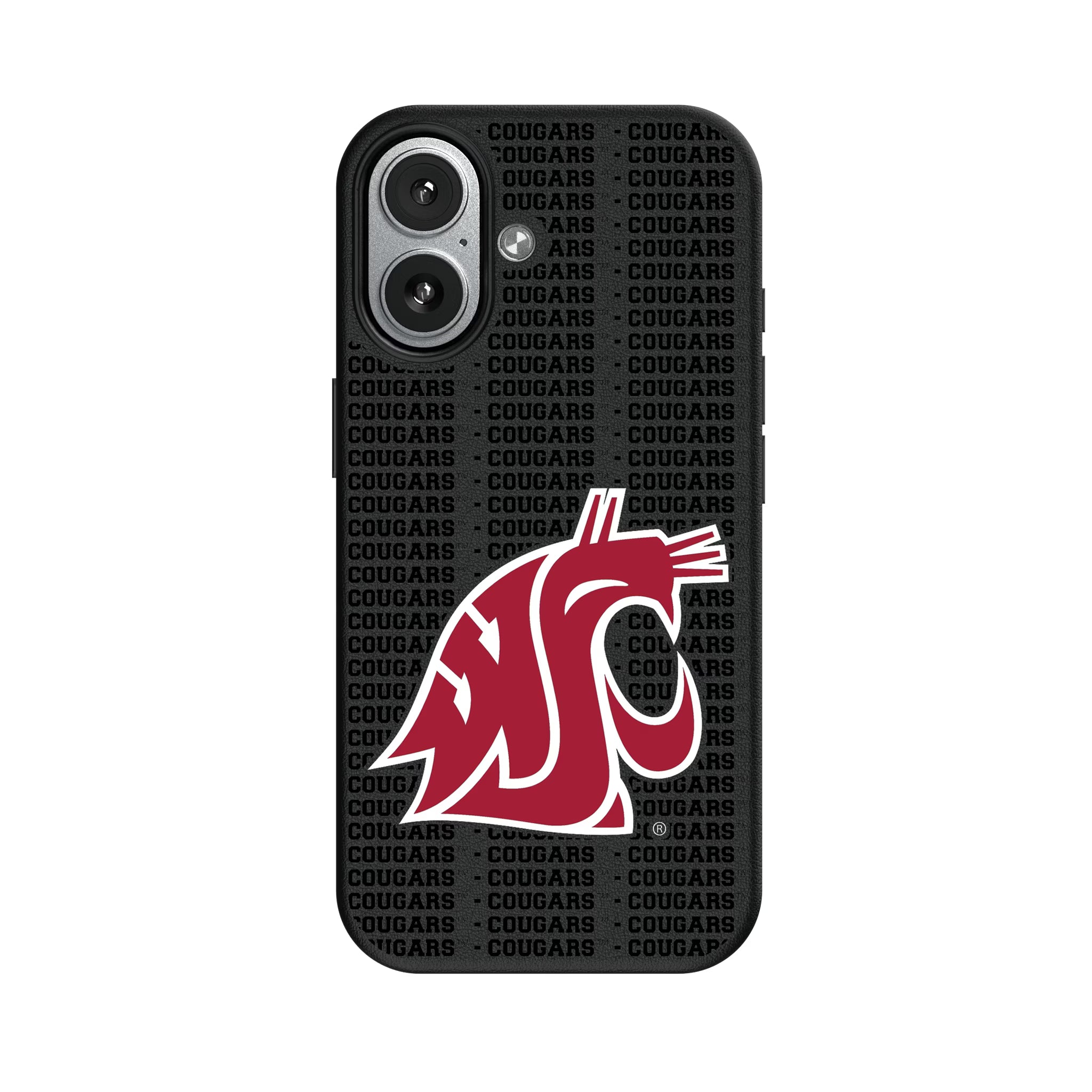 Washington State University Cougars Text Backdrop iPhone MagSafe Compatible Phone Case for Apple iPhone#Device_iPhone 17