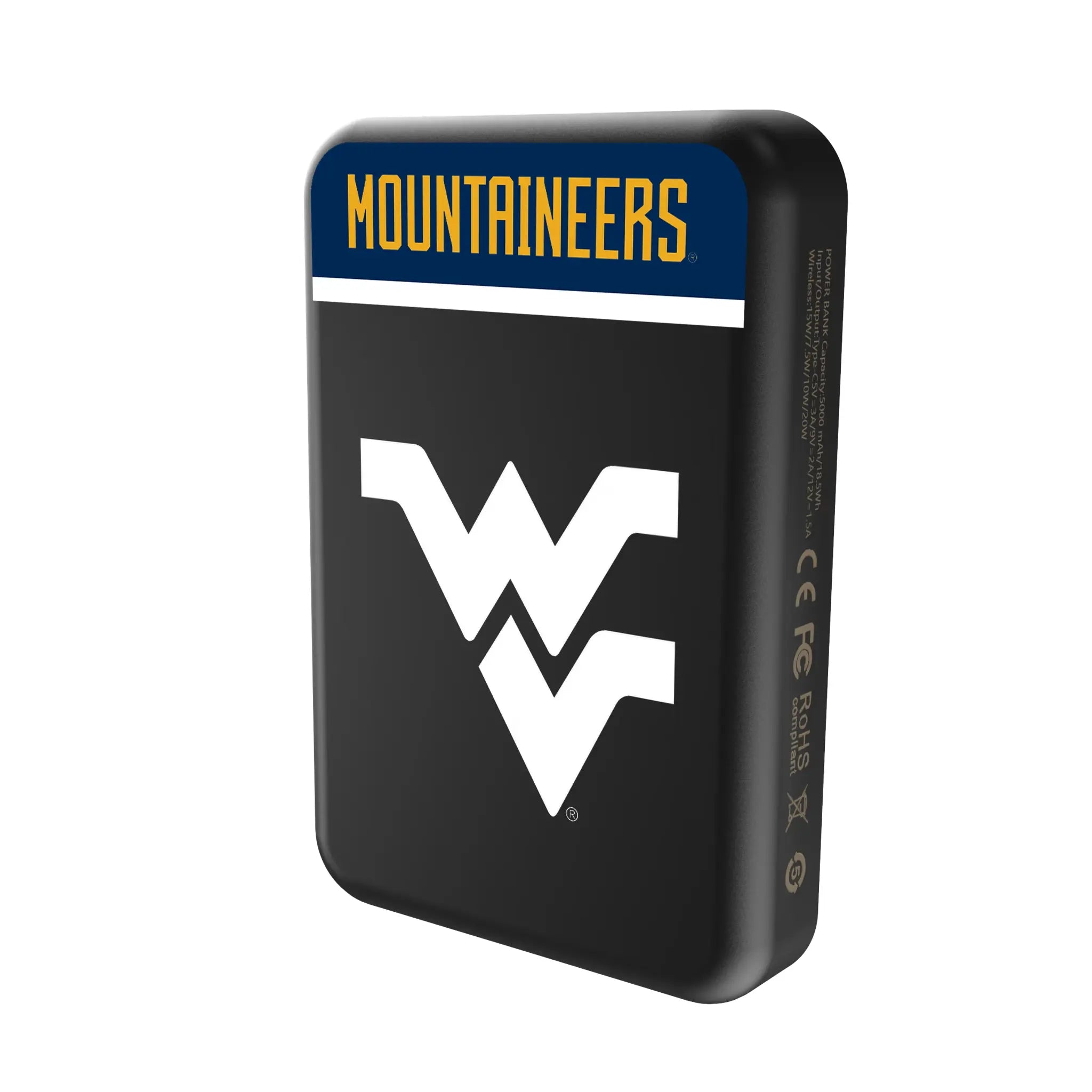 West Virginia University Mountaineers Endzone Plus Wireless Mag Power Bank