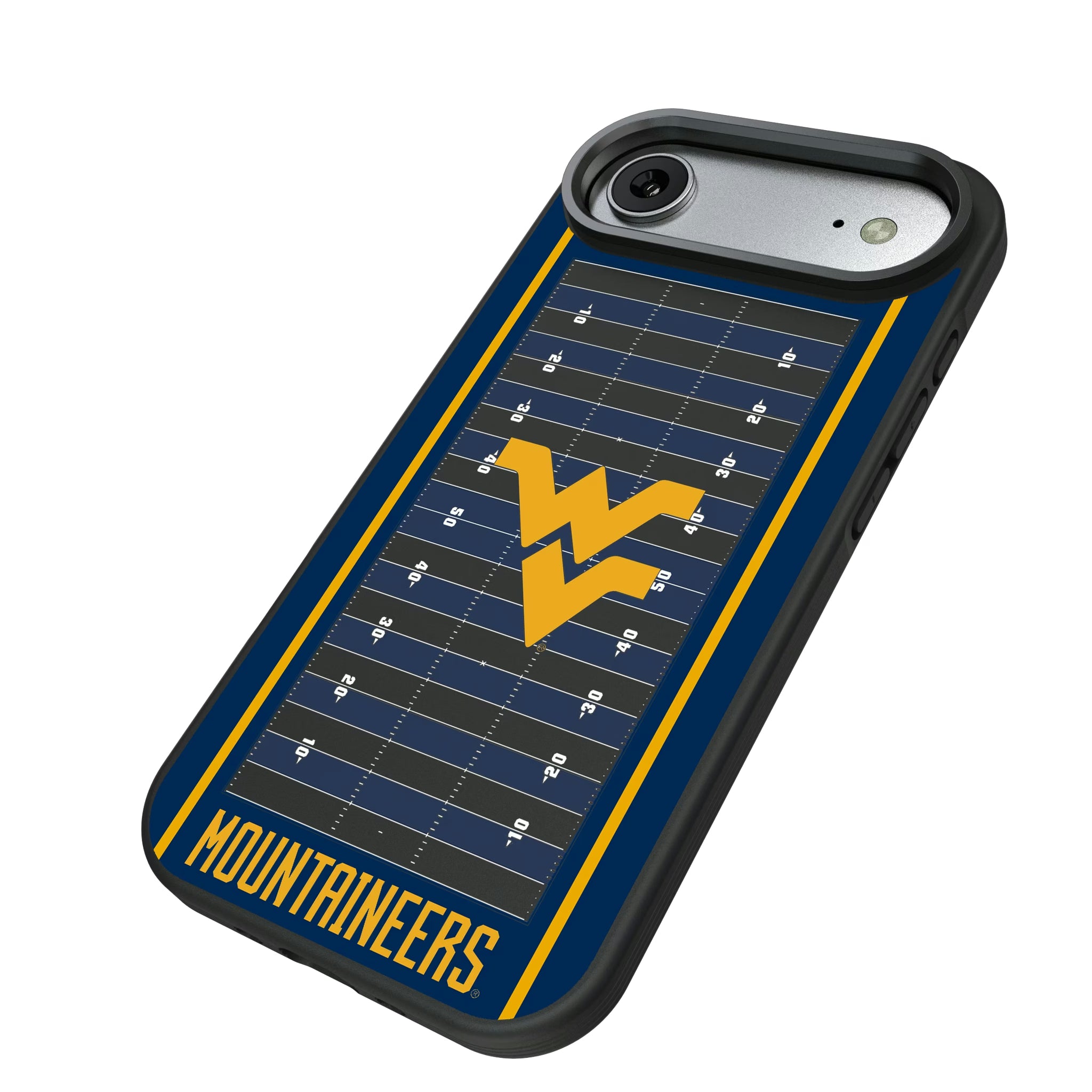 West Virginia University Mountaineers Field iPhone Bump Phone Case for Apple iPhone - Isometric View#Device_iPhone Air
