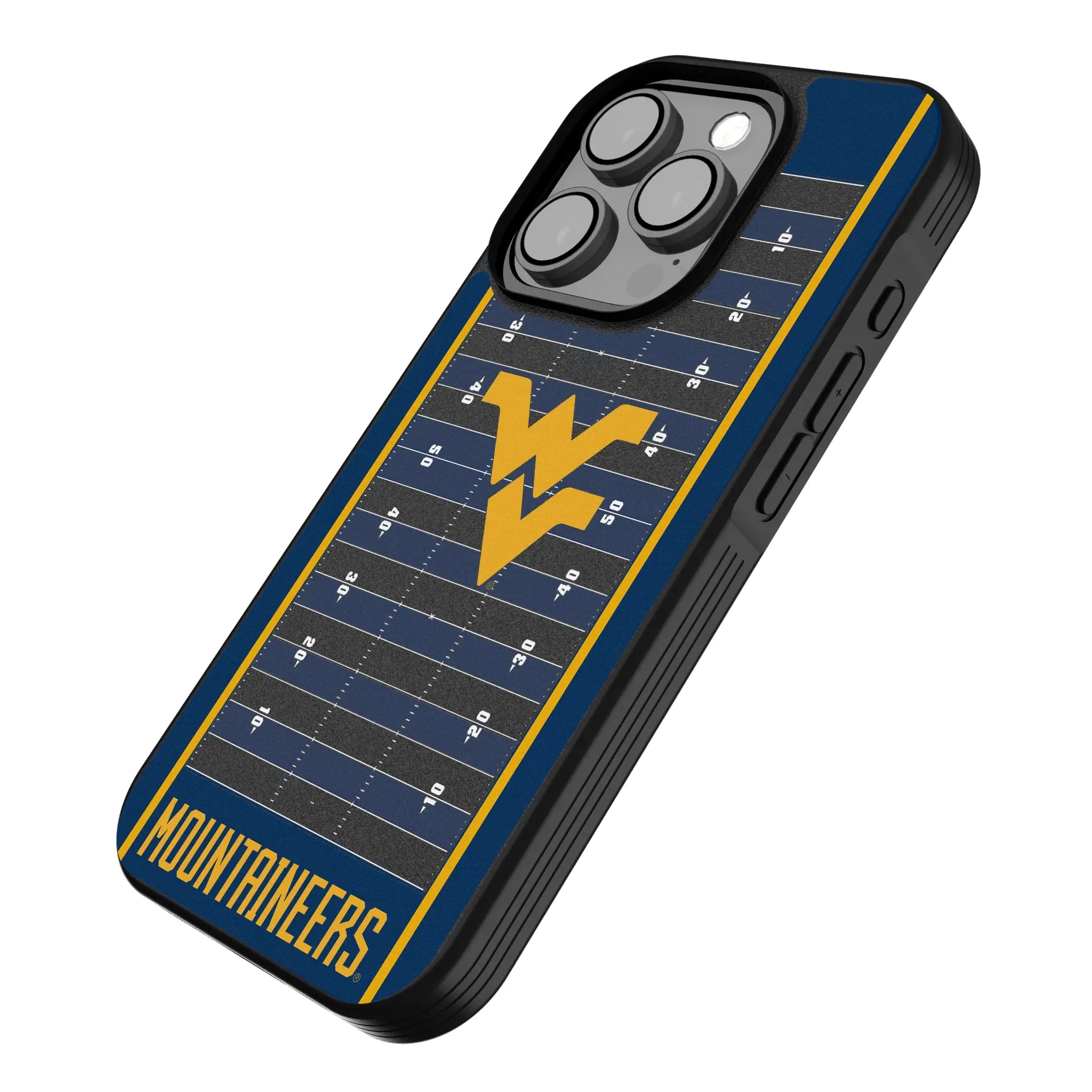 West Virginia University Mountaineers Field iPhone Bump Phone Case for Apple iPhone - Isometric View
