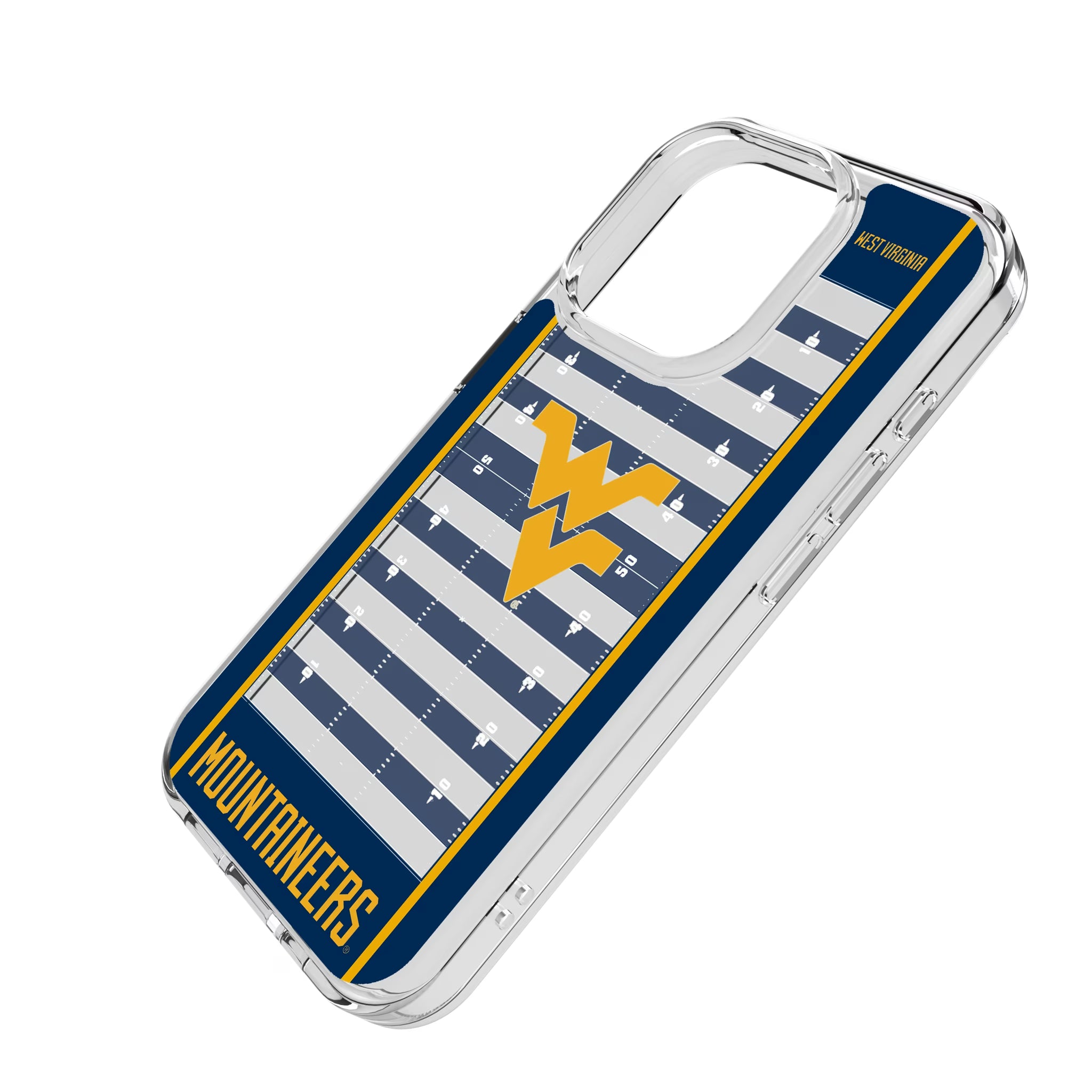 West Virginia University Mountaineers Field iPhone Clear Phone Case for Apple iPhone - Isometric View
