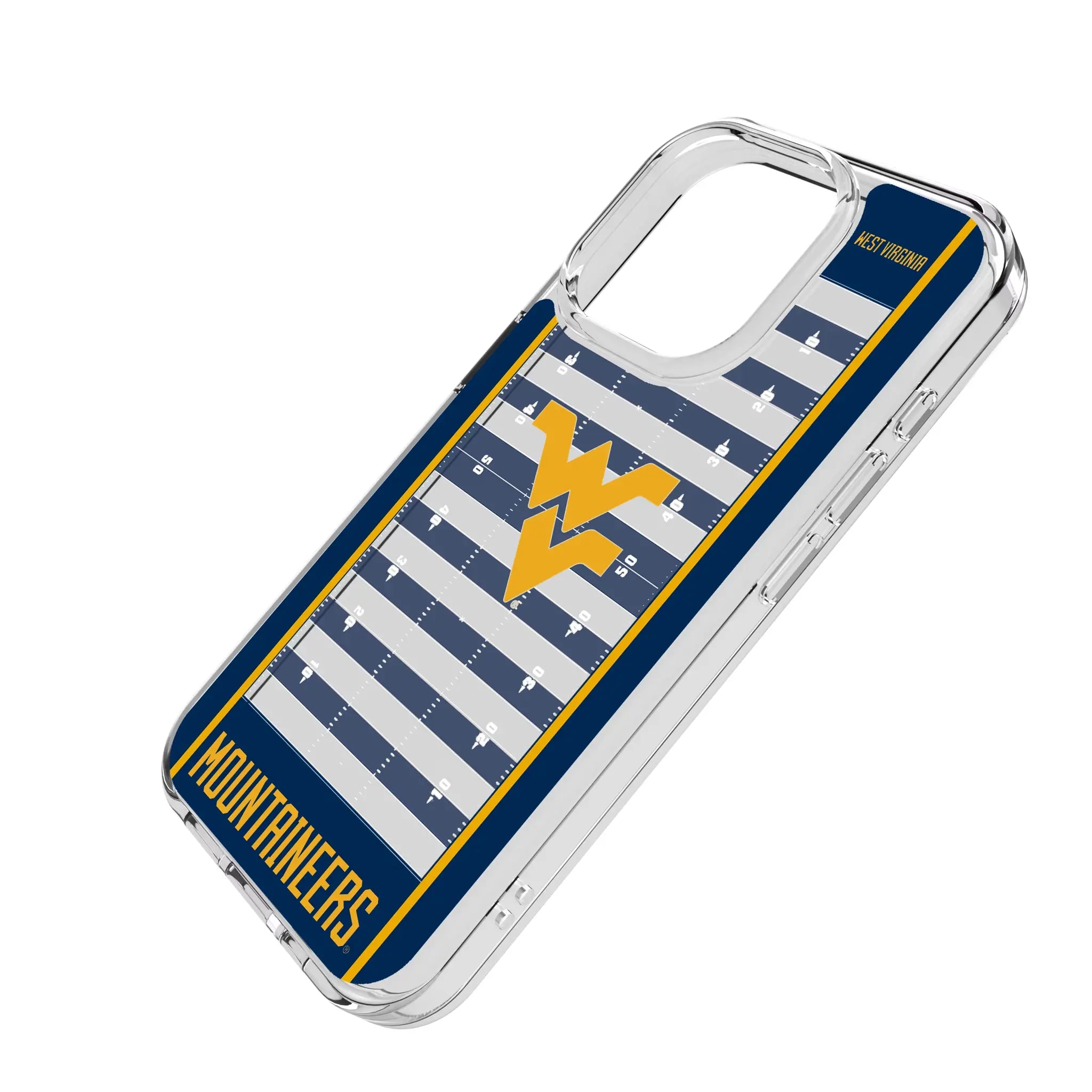 West Virginia University Mountaineers Field iPhone Clear Phone Case for Apple iPhone - Isometric View