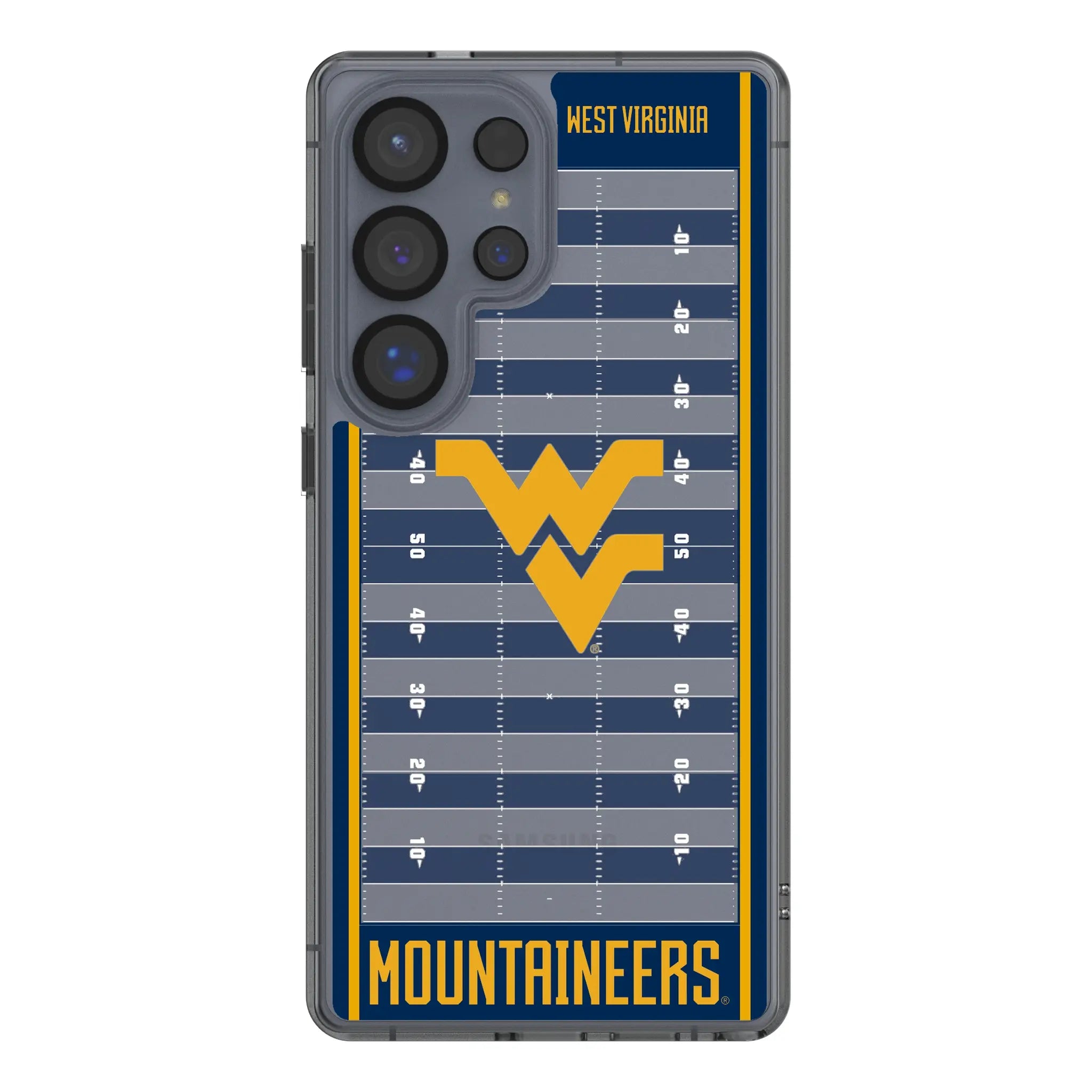West Virginia University Mountaineers Field Galaxy Clear Phone Case for Samsung Galaxy#Device_Galaxy S25 Ultra