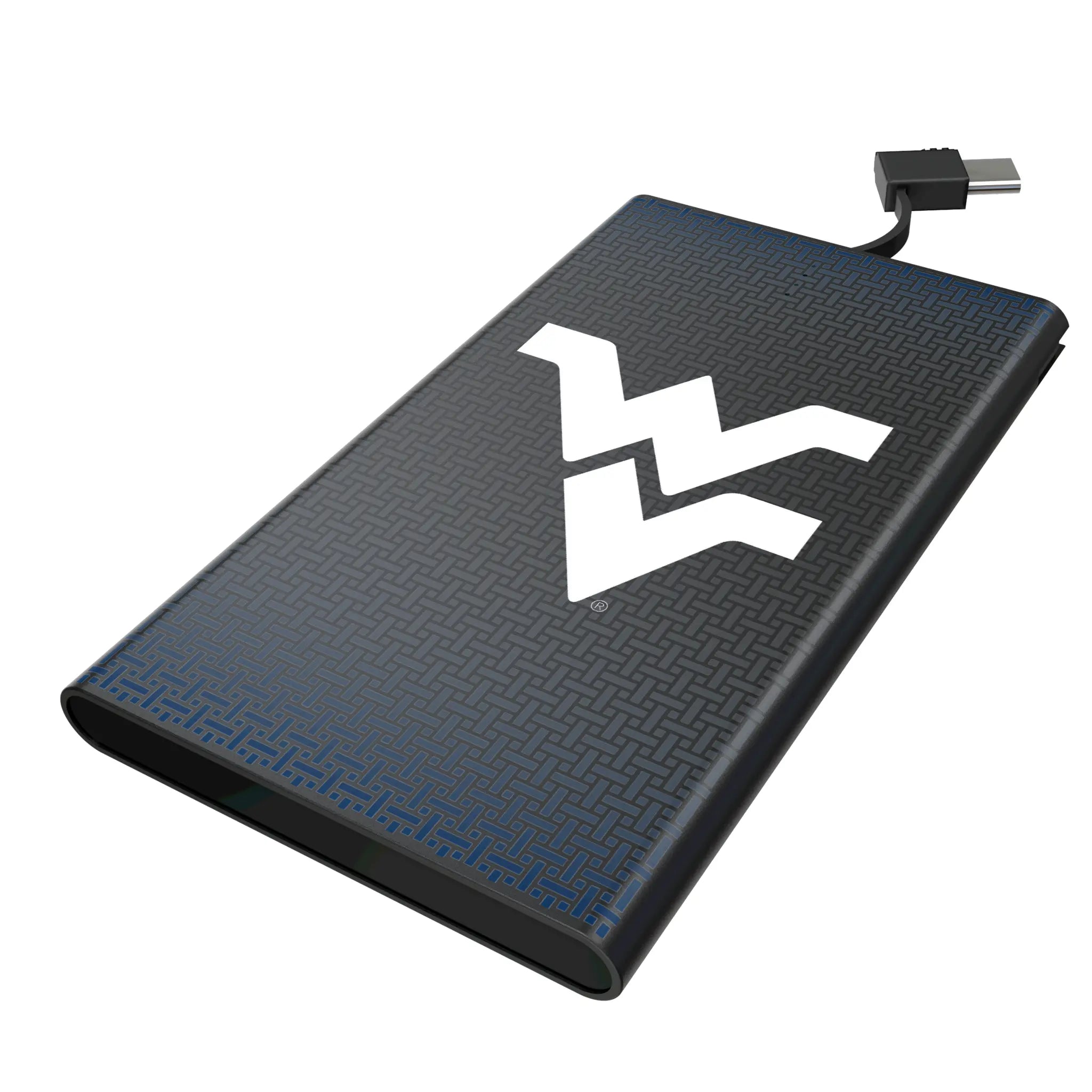 West Virginia University Mountaineers Linen 5000mAh Flat Power Bank