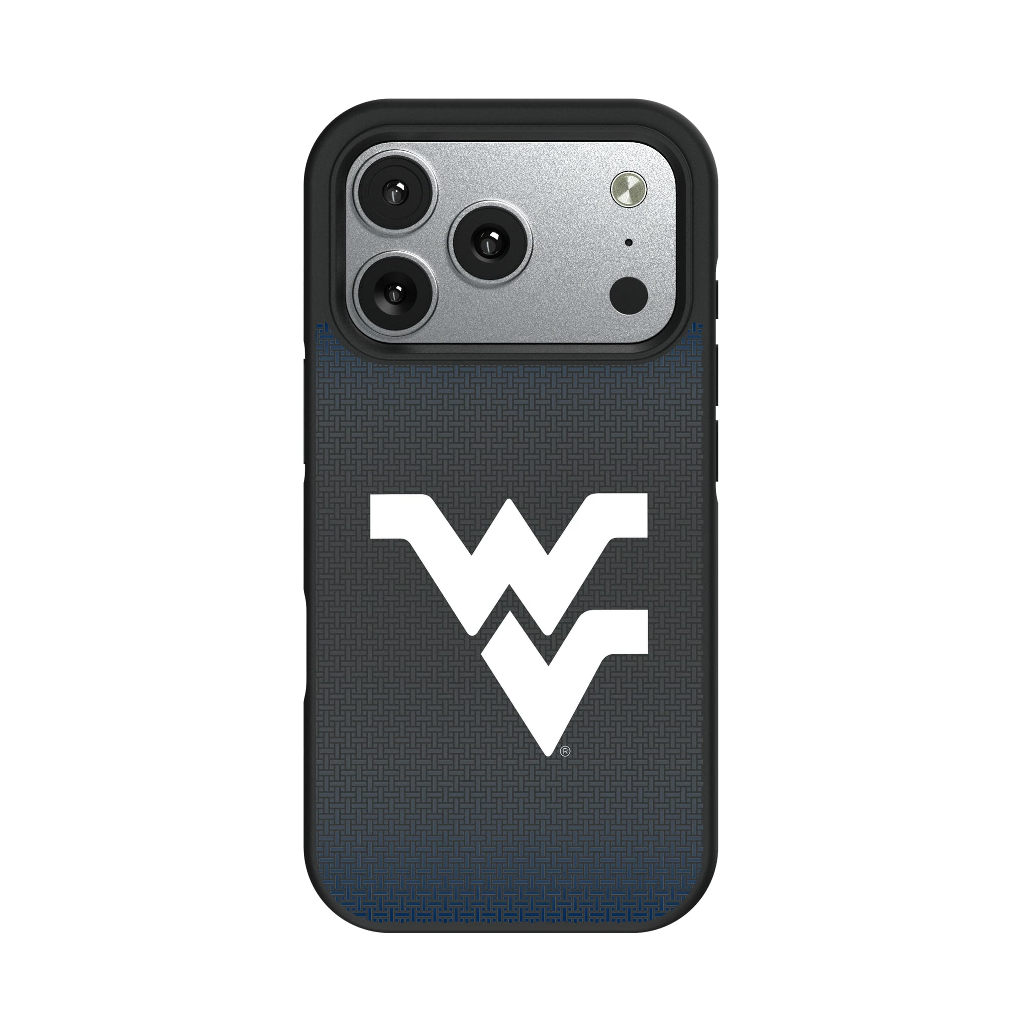 West Virginia University Mountaineers Linen iPhone Bump Phone Case for Apple iPhone#Device_iPhone 17 Pro