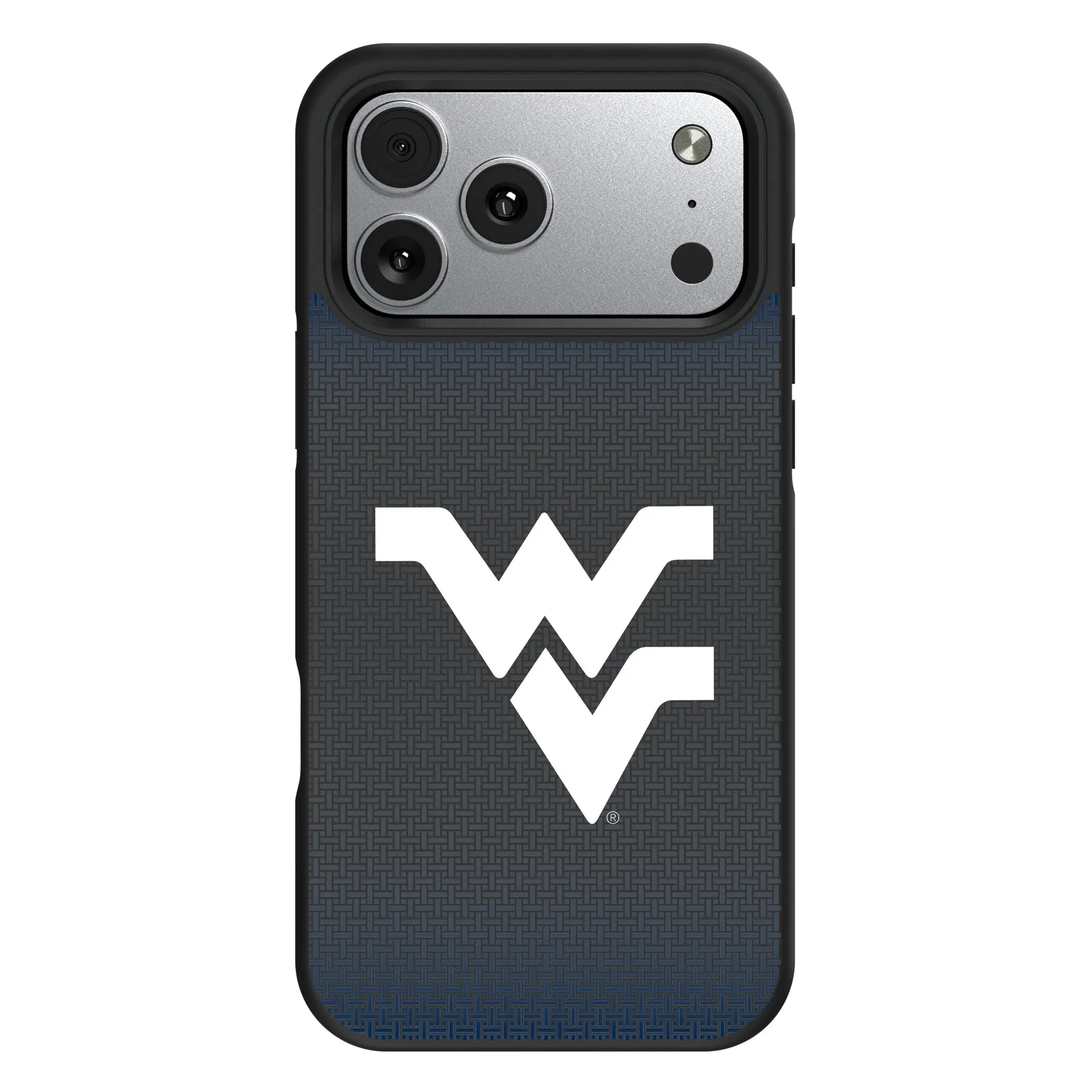 West Virginia University Mountaineers Linen iPhone Bump Phone Case for Apple iPhone#Device_iPhone 17 Pro Max