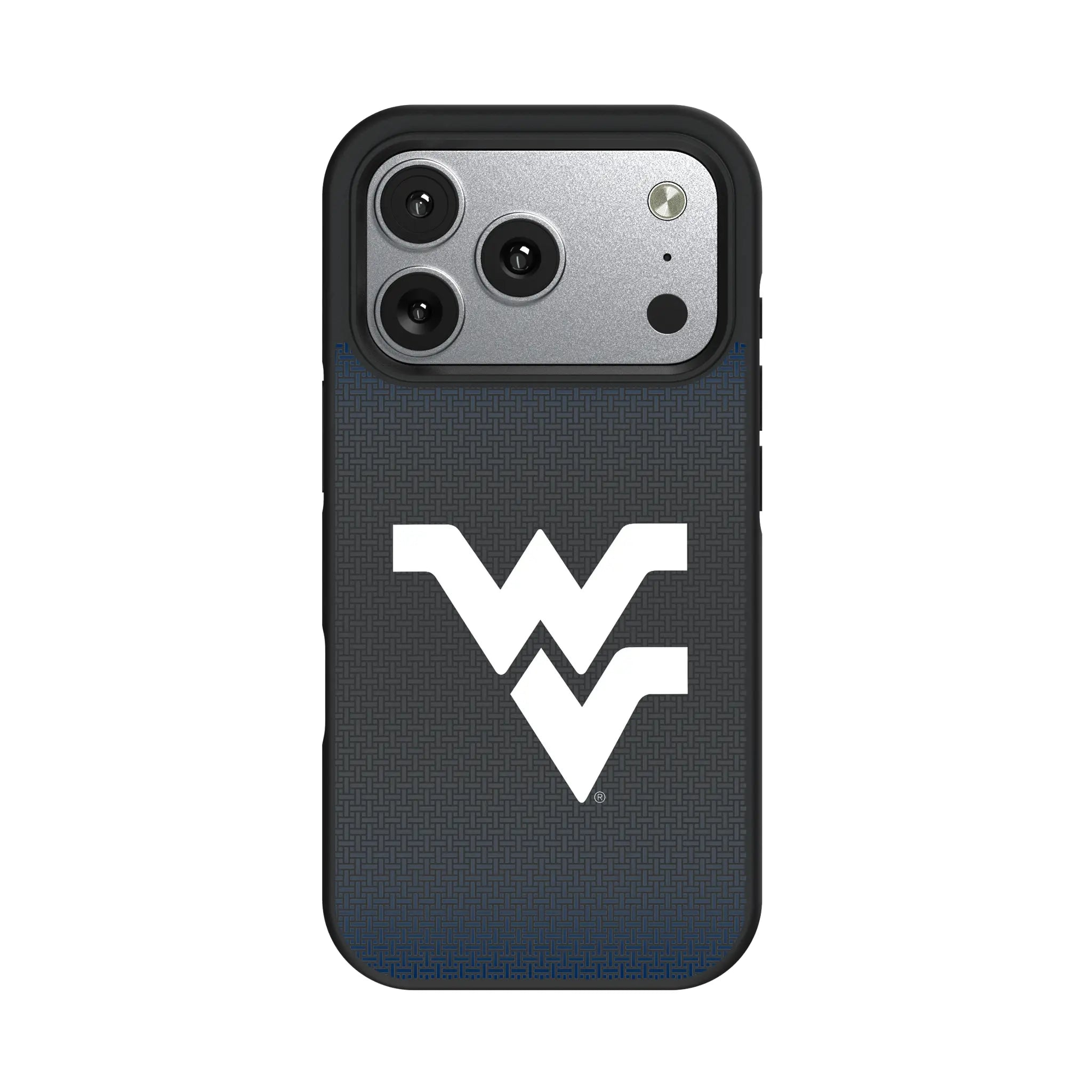 West Virginia University Mountaineers Linen iPhone Bump Phone Case for Apple iPhone#Device_iPhone 17 Pro