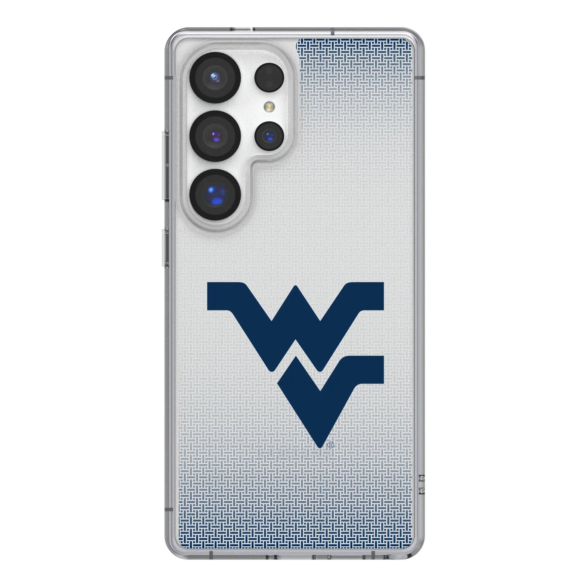 West Virginia University Mountaineers Linen Galaxy Clear Phone Case for Samsung Galaxy#Device_Galaxy S25 Ultra