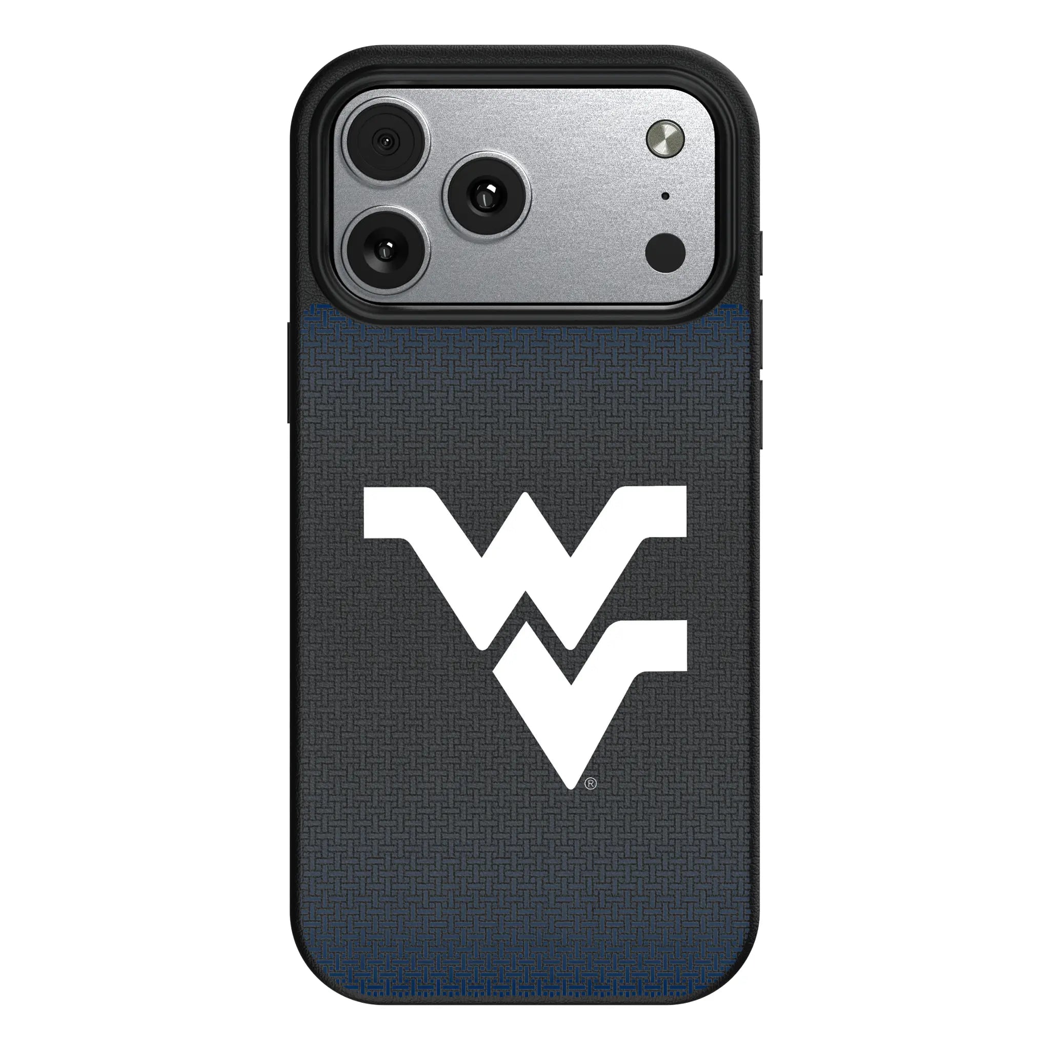 West Virginia University Mountaineers Linen iPhone MagSafe Compatible Phone Case for Apple iPhone#Device_iPhone 17 Pro Max