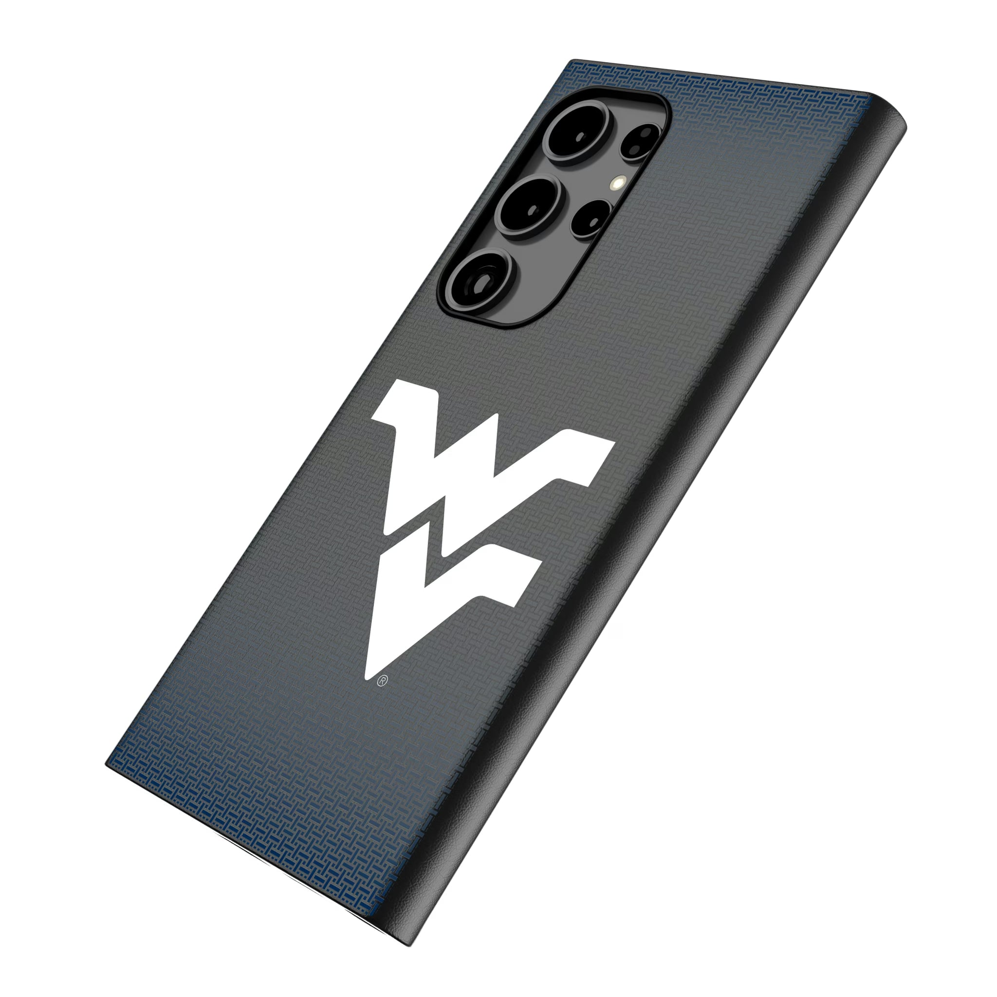 West Virginia University Mountaineers Linen Galaxy MagSafe Compatible Phone Case for Samsung Galaxy - Isometric View